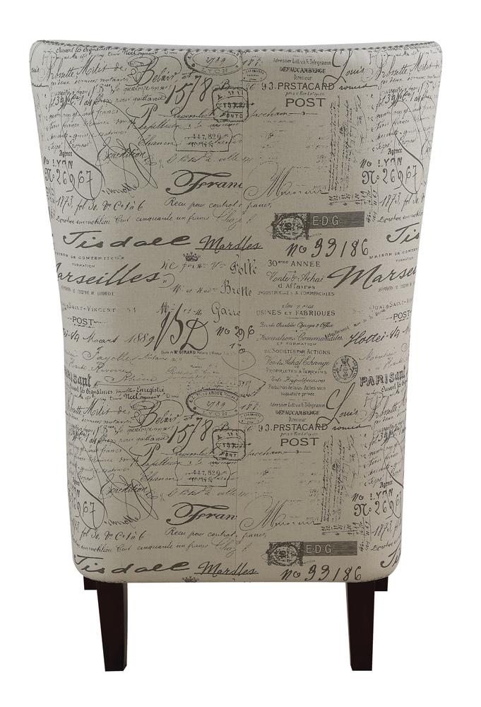 Pippin Curved Arm High Back Fabric Accent Chair