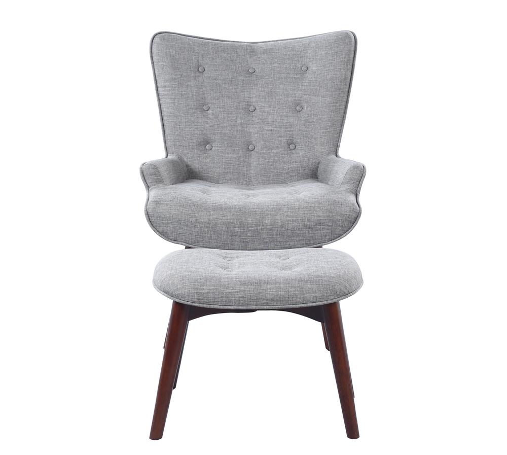 Willow Fabric Accent Chair with Ottoman