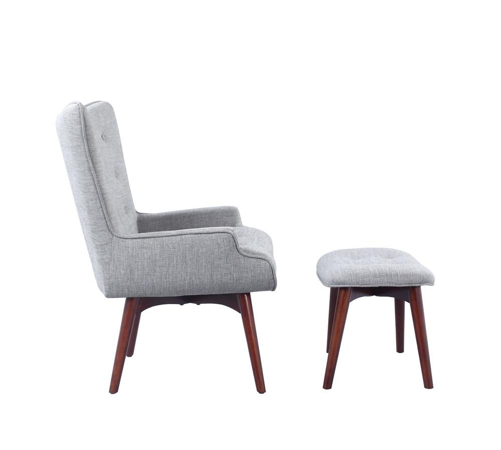 Willow Fabric Accent Chair with Ottoman