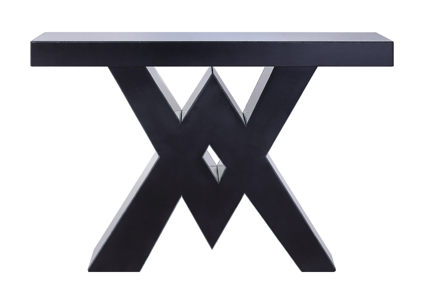 Noralie 90444 Mirrored/Faux Diamonds Console Table