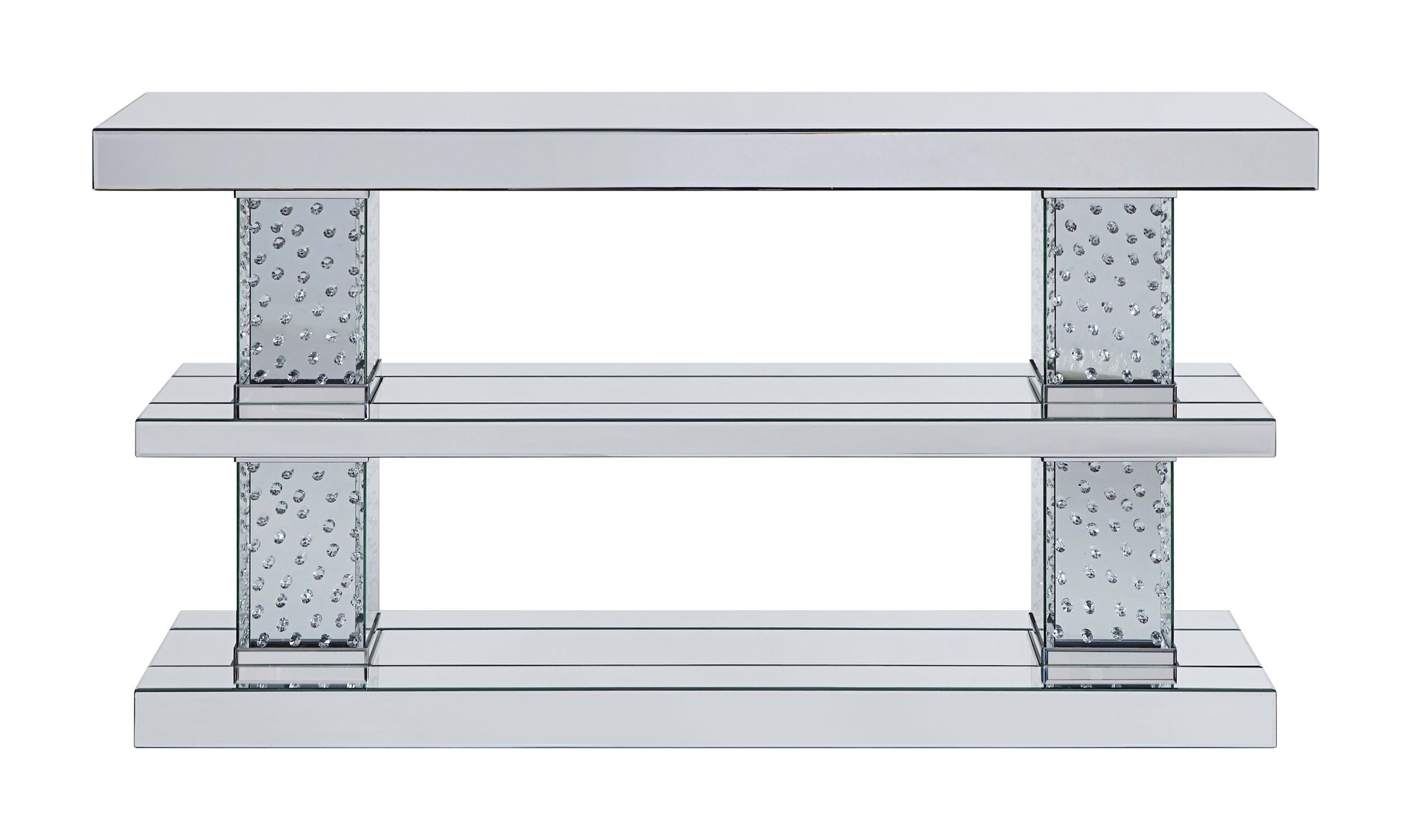 Nysa 90460 Mirrored/Faux Crystals Console Table