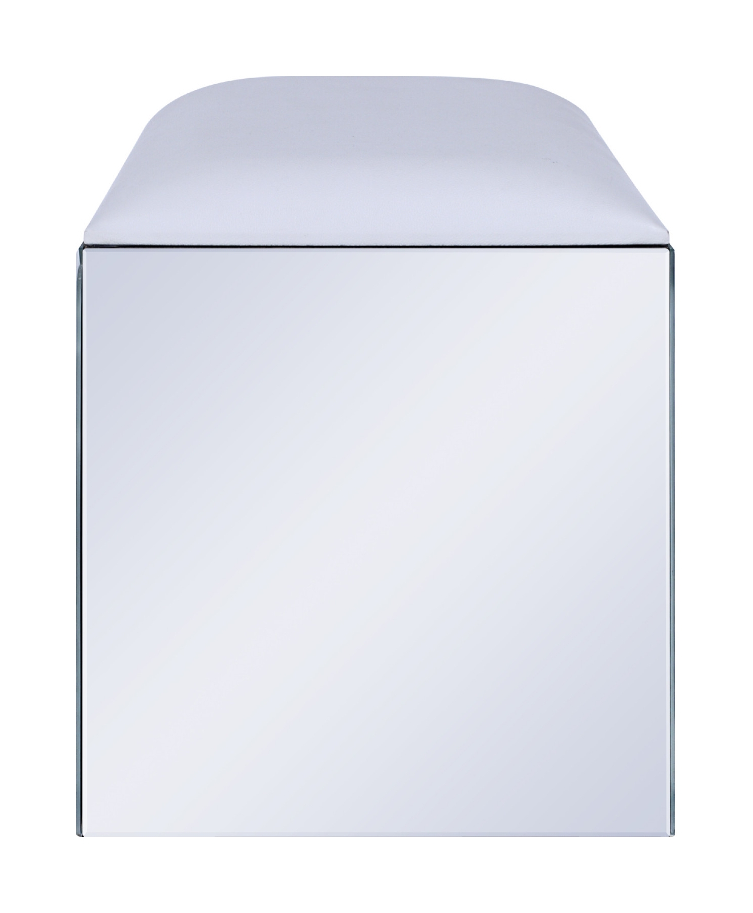 Noralie 90467 PU/Mirrored/Faux Diamonds Vanity Stool