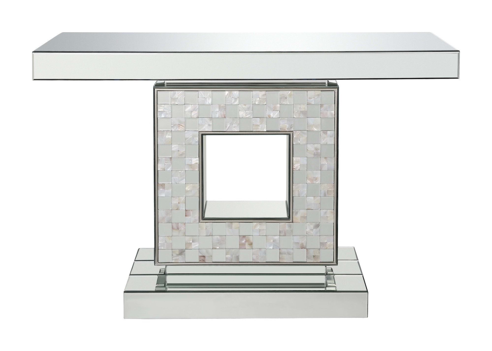 Nasa 90500 Mirrored/Mother of Pearl Console Table