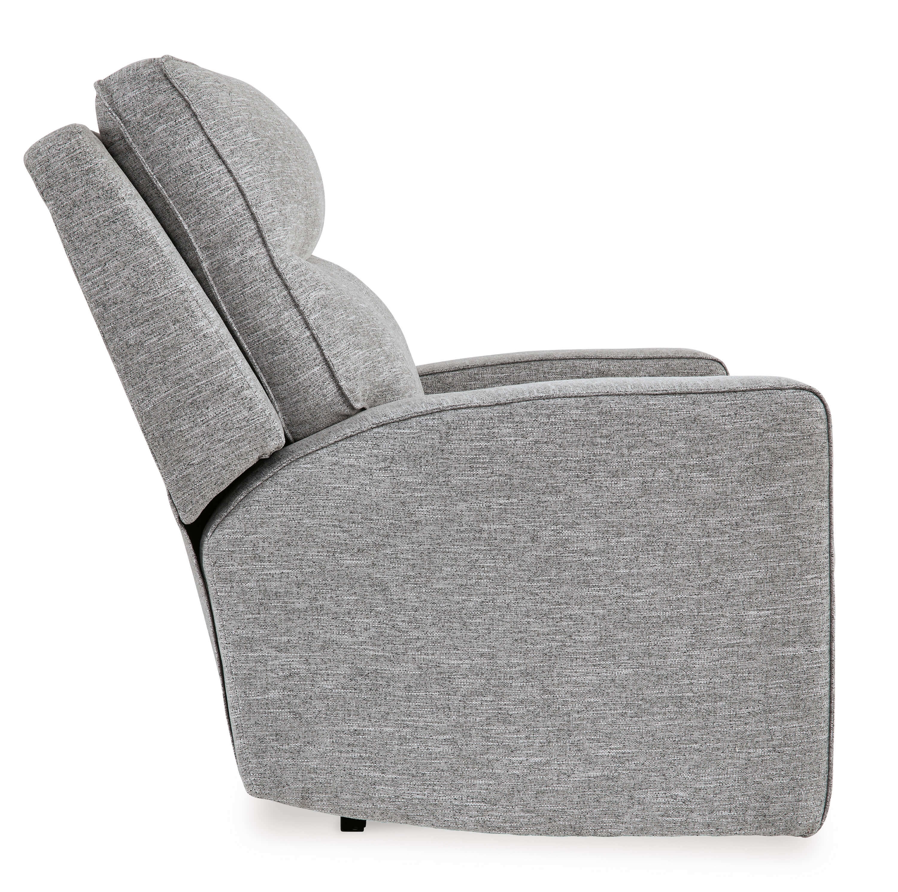 Ashley Biscoe Power Pewter Recliner Side