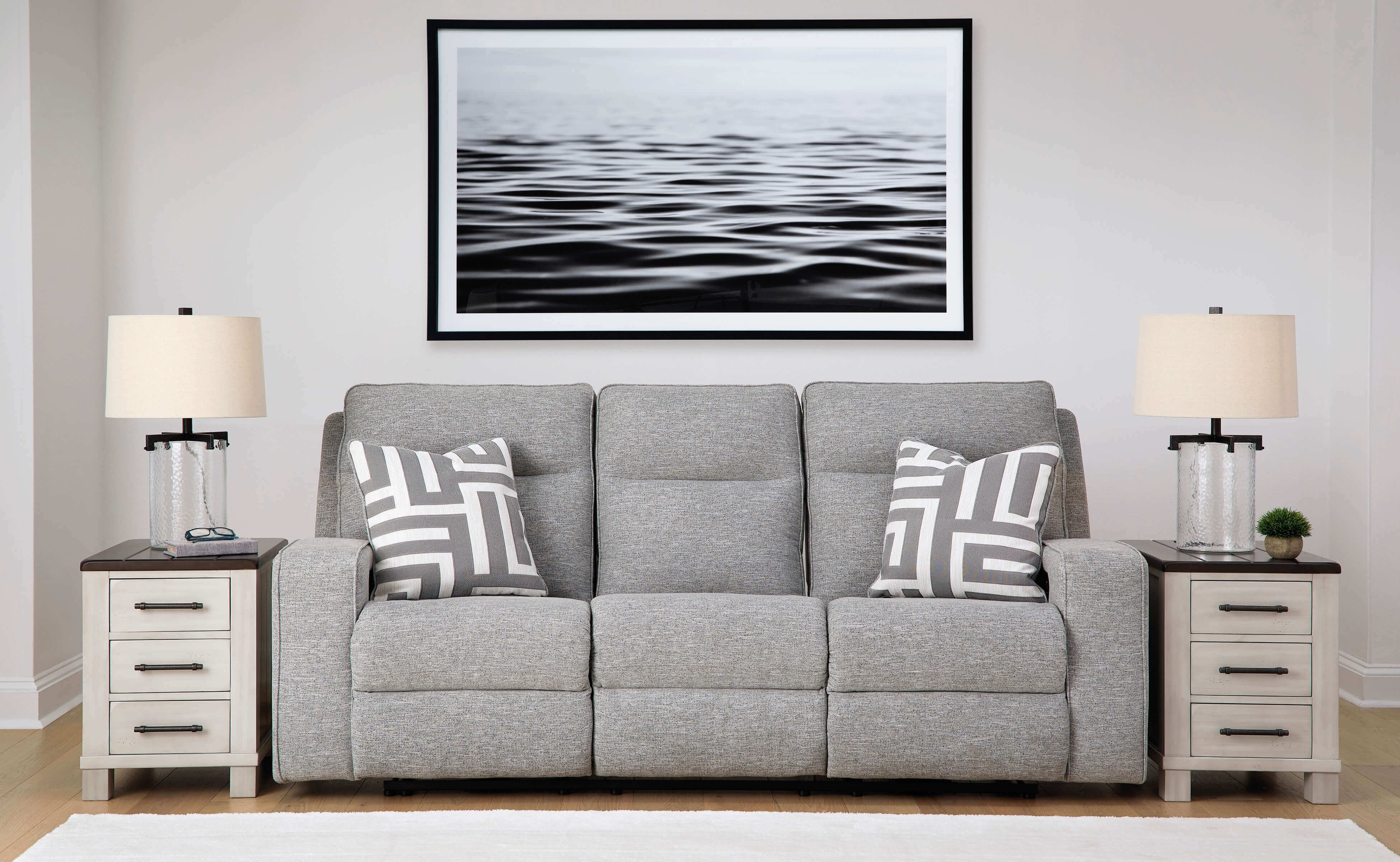 Biscoe Polyester Power Sofa