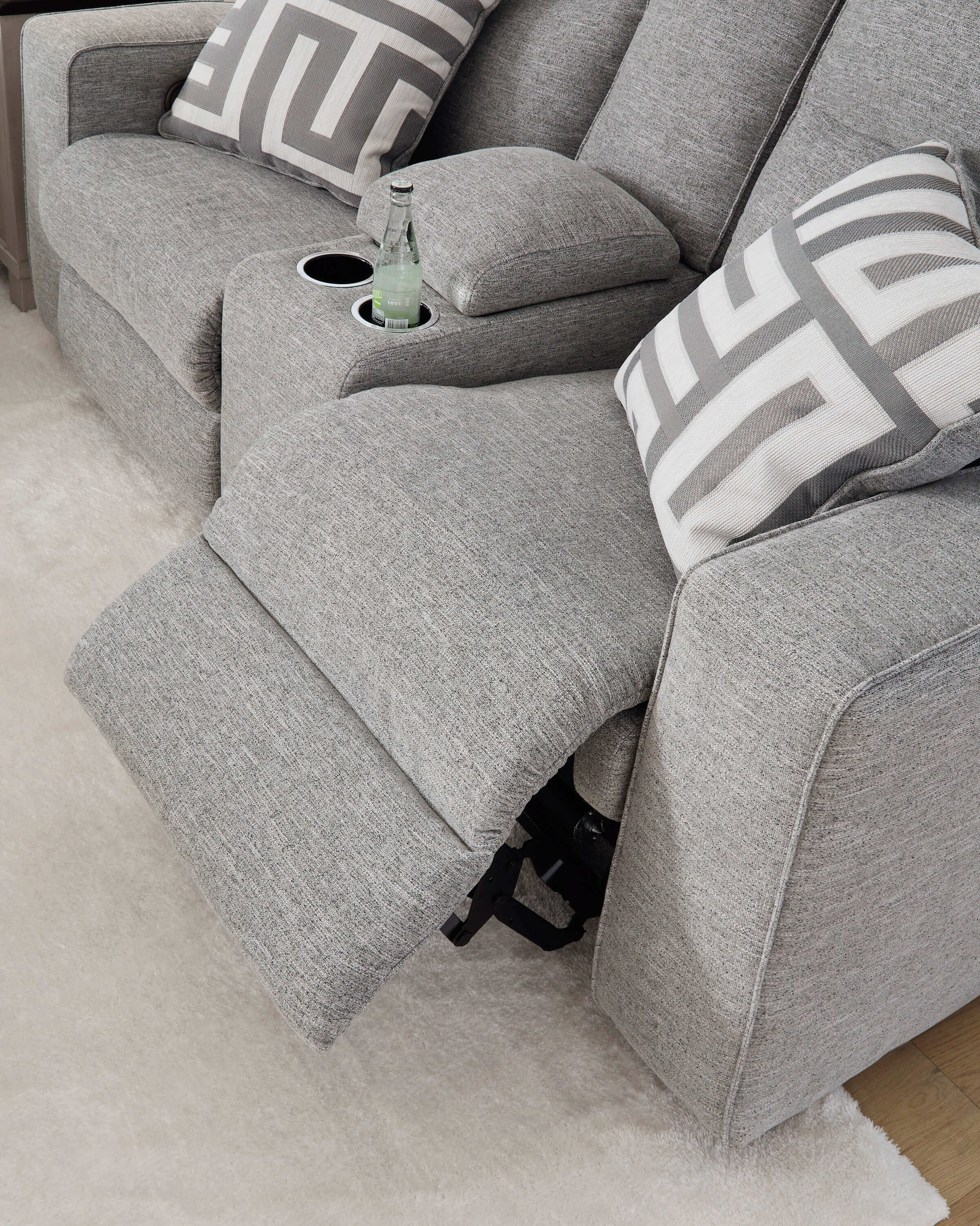 Biscoe Polyester Dual Power Sofa detail