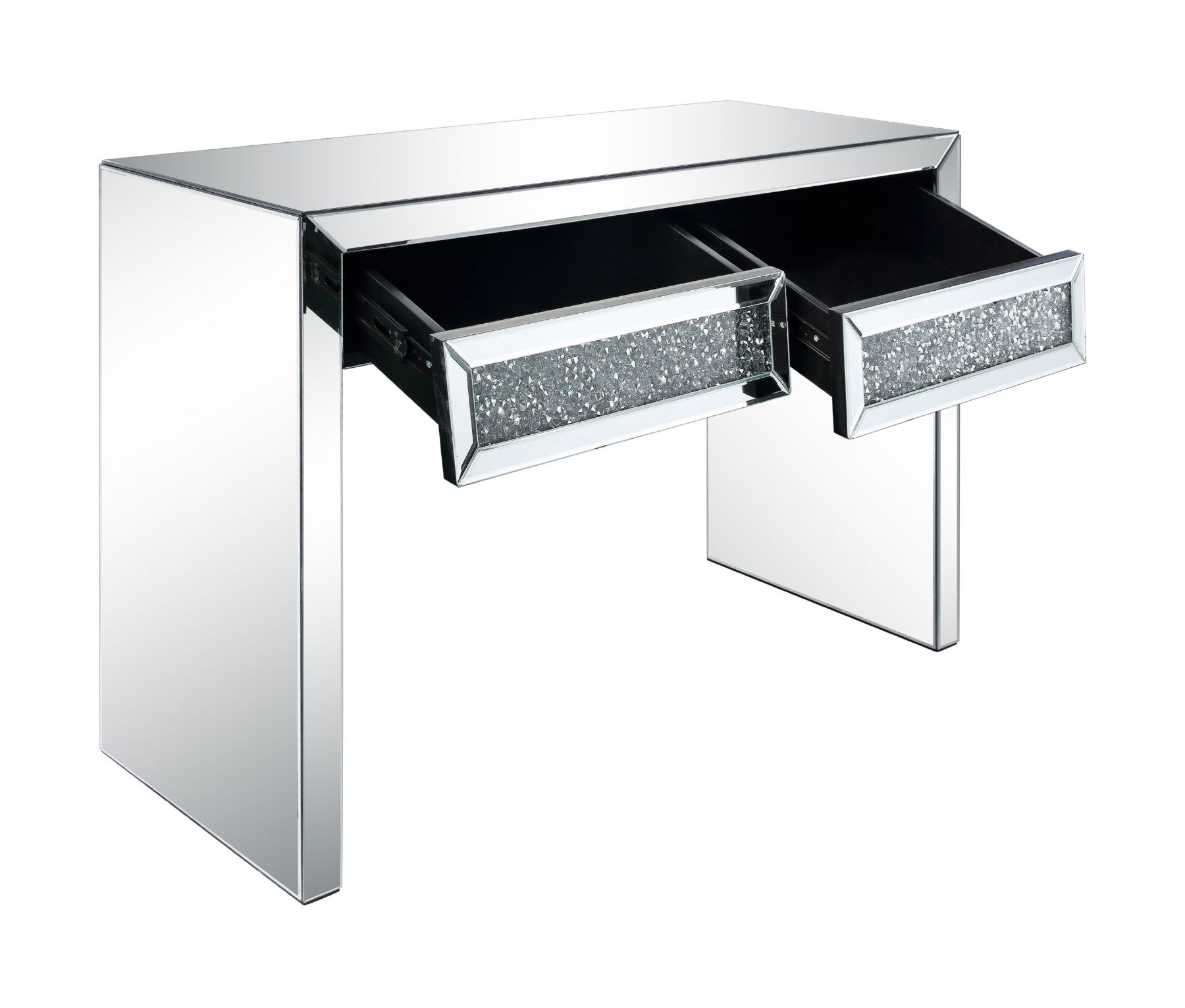 Noralie 90505 Mirrored/Faux Diamonds Console Table