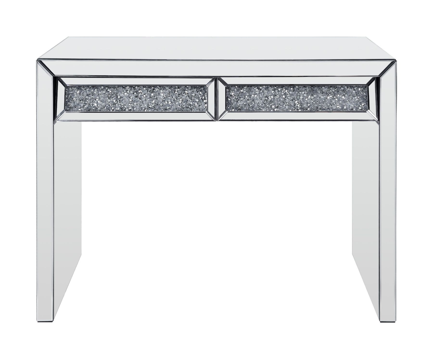 Noralie 90505 Mirrored/Faux Diamonds Console Table
