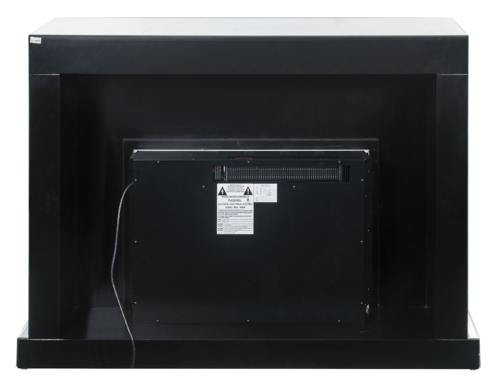 Noralie 90523 Mirror/Faux Diamonds LED Fireplace w/ Adjustable Temperature & Timer