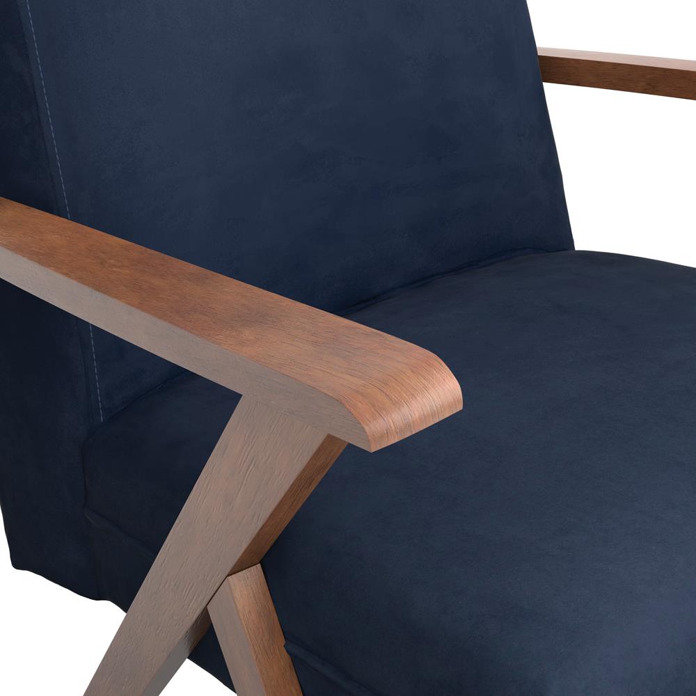 Cheryl Fabric Accent Chair with Wooden Arms