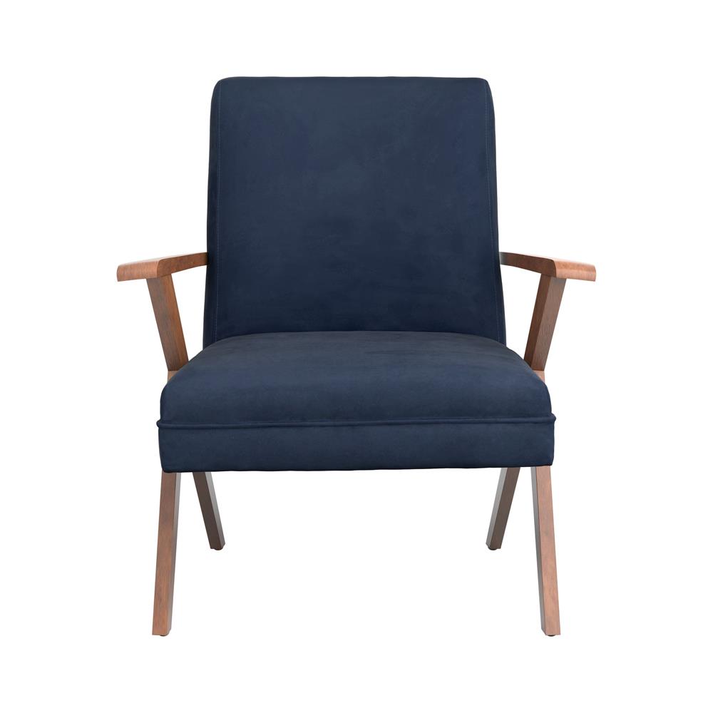 Cheryl Fabric Accent Chair with Wooden Arms