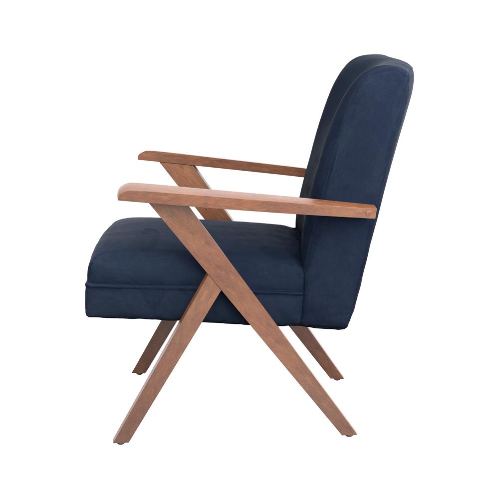 Cheryl Fabric Accent Chair with Wooden Arms