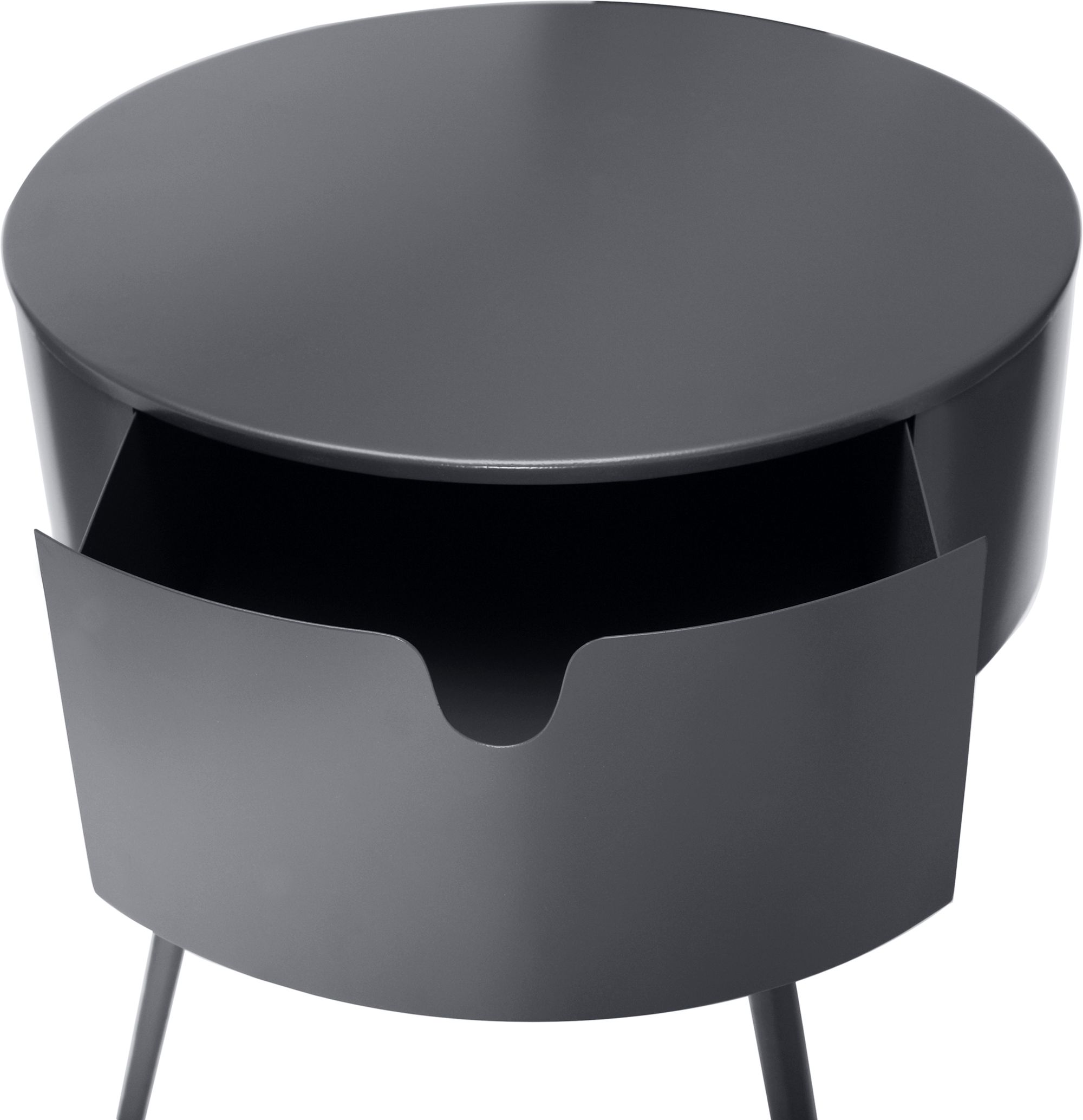 Bali 1-Drawer Metal Side Table/Nightstand