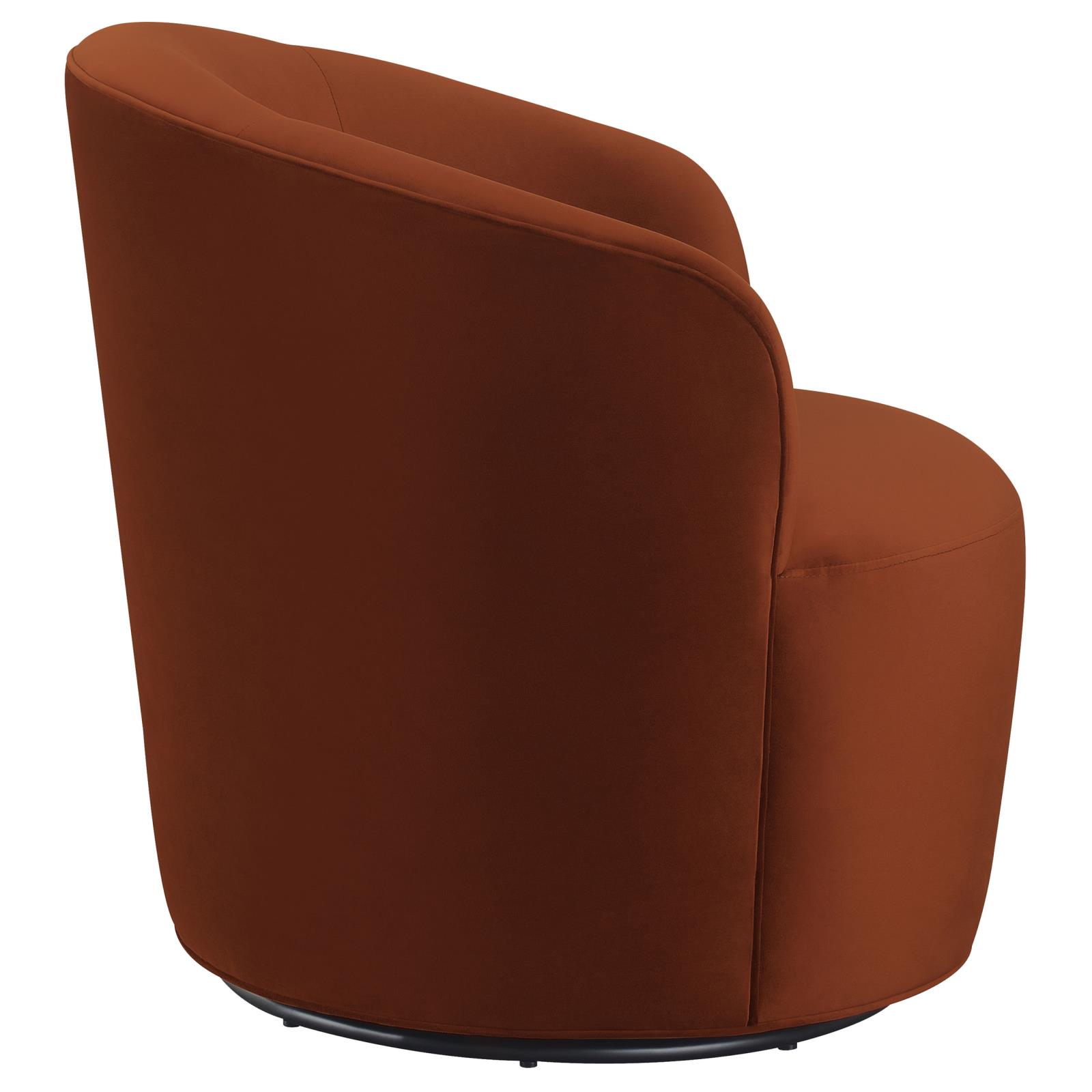 Joyce Velvet Sloped Arms Swivel Chair