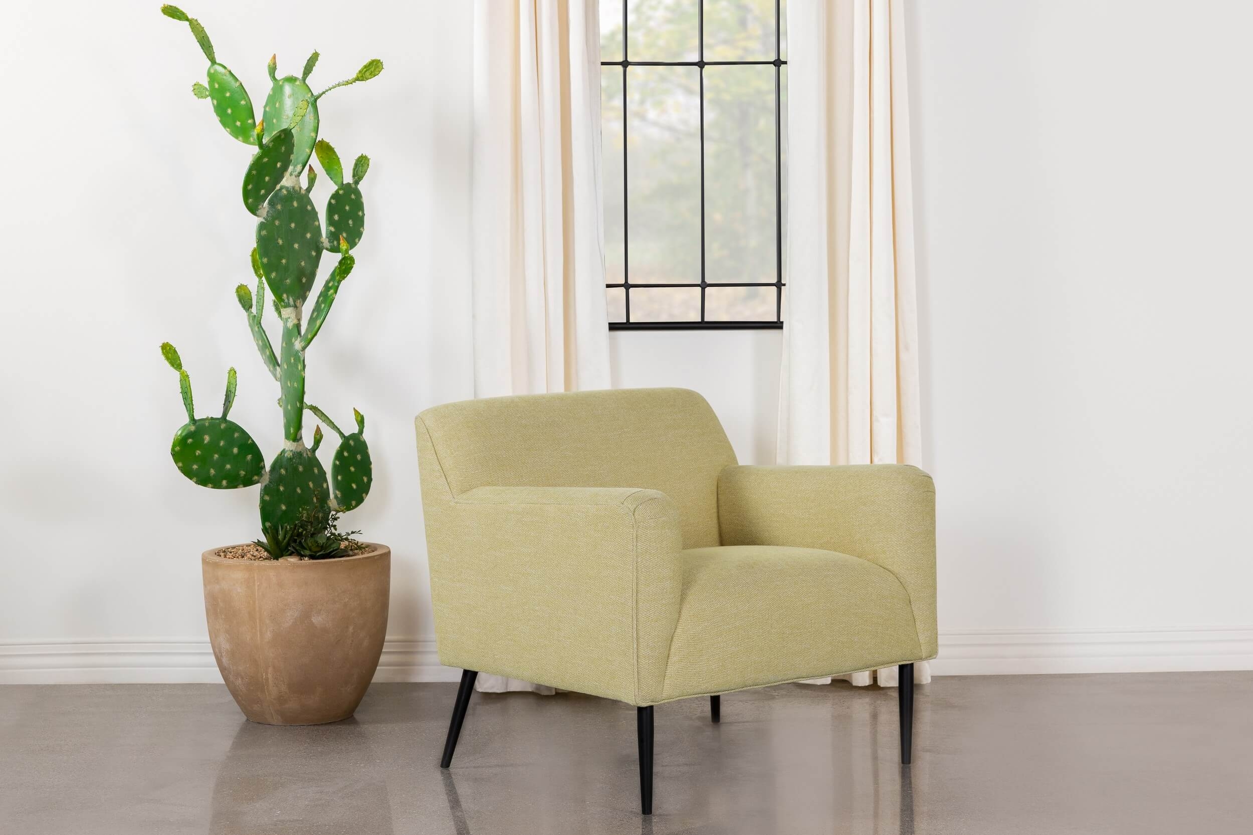 Darlene Fabric Tight Back Accent Chair
