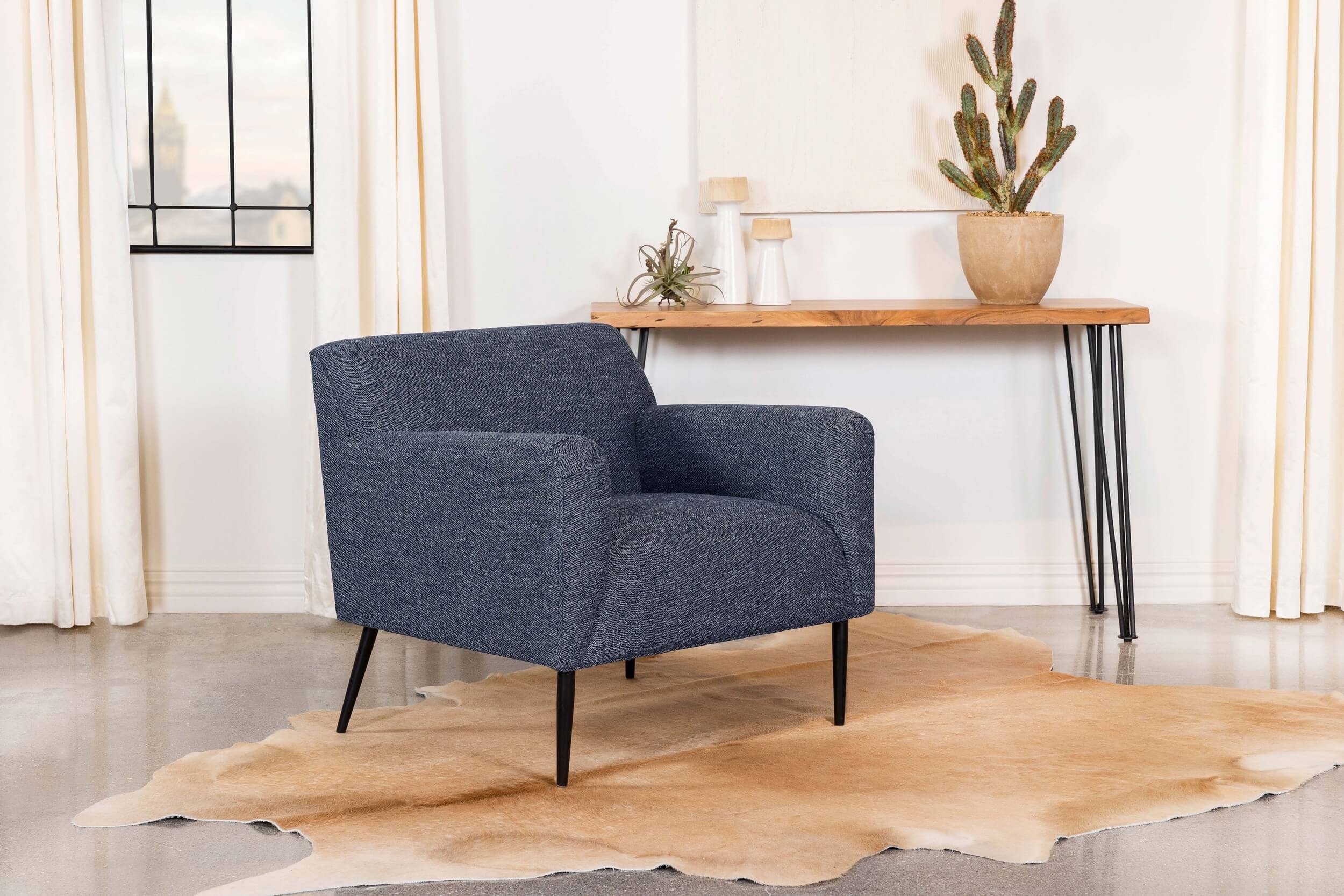 Darlene Fabric Tight Back Accent Chair