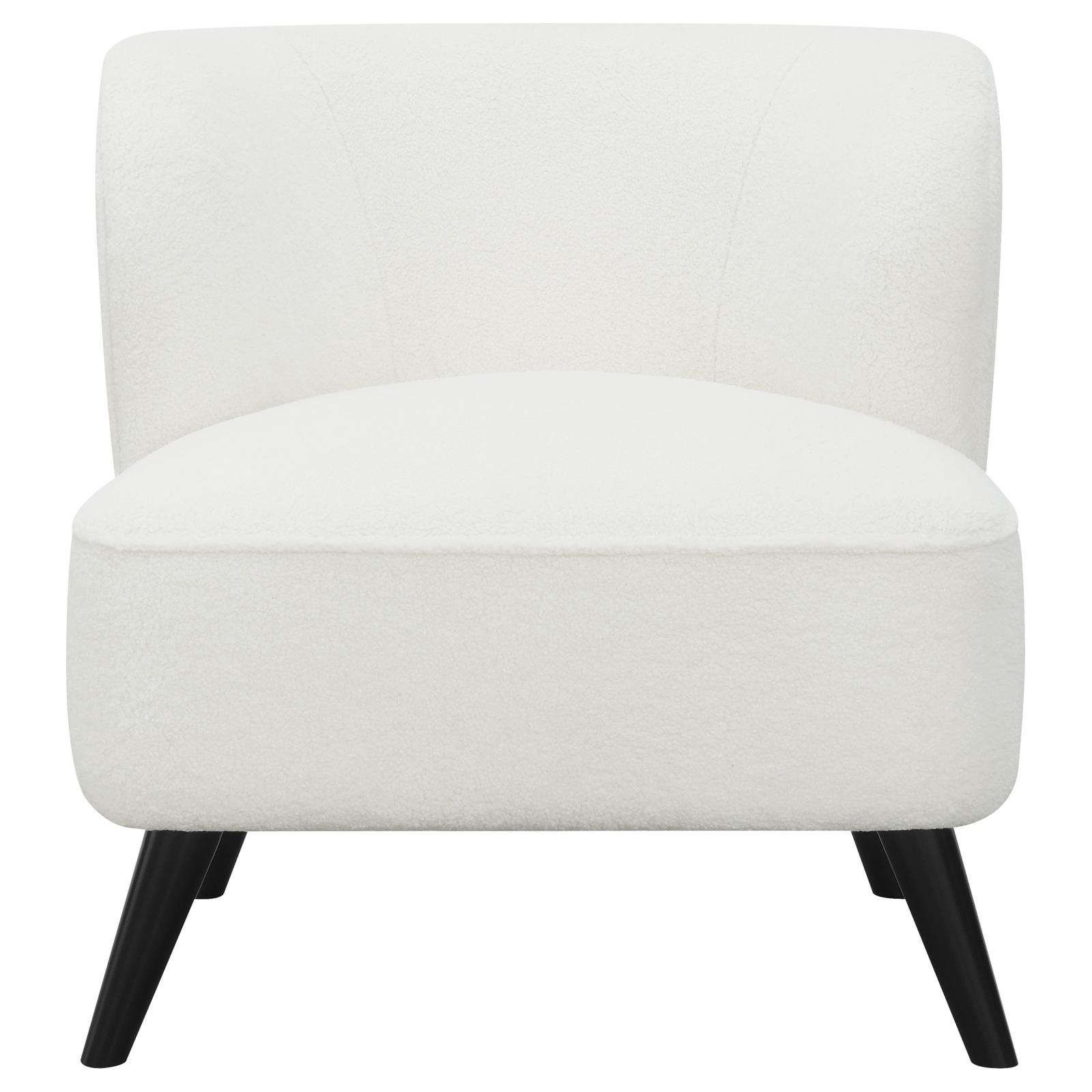 Alonzo Faux Fur Track Arms Accent Chair
