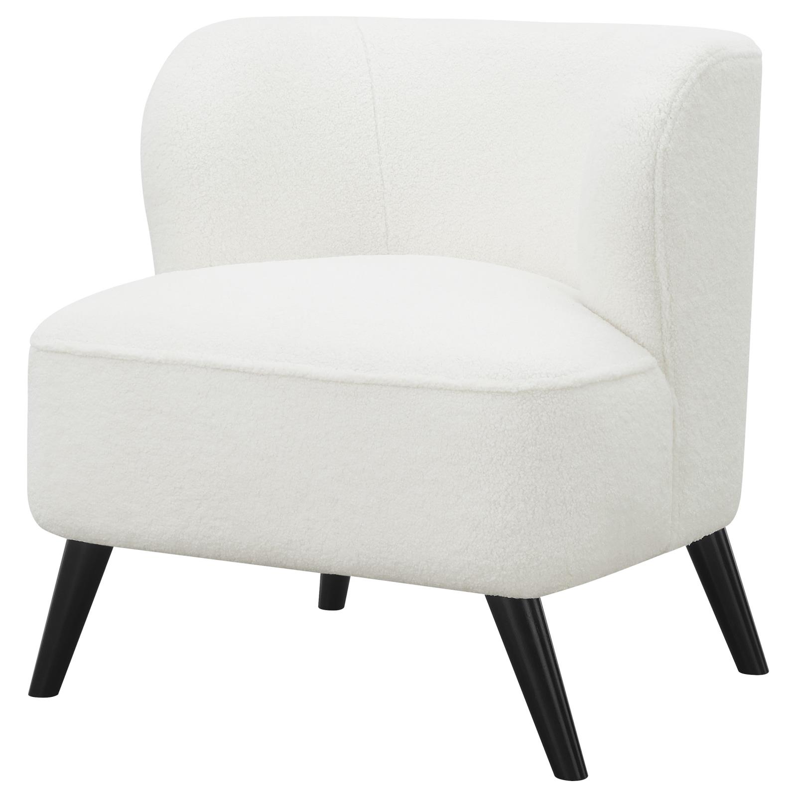 Alonzo Faux Fur Track Arms Accent Chair