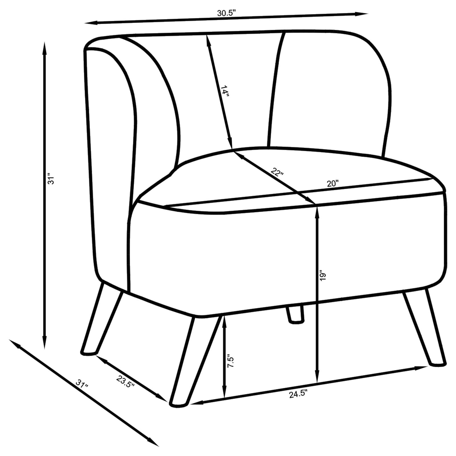 Alonzo Faux Fur Track Arms Accent Chair