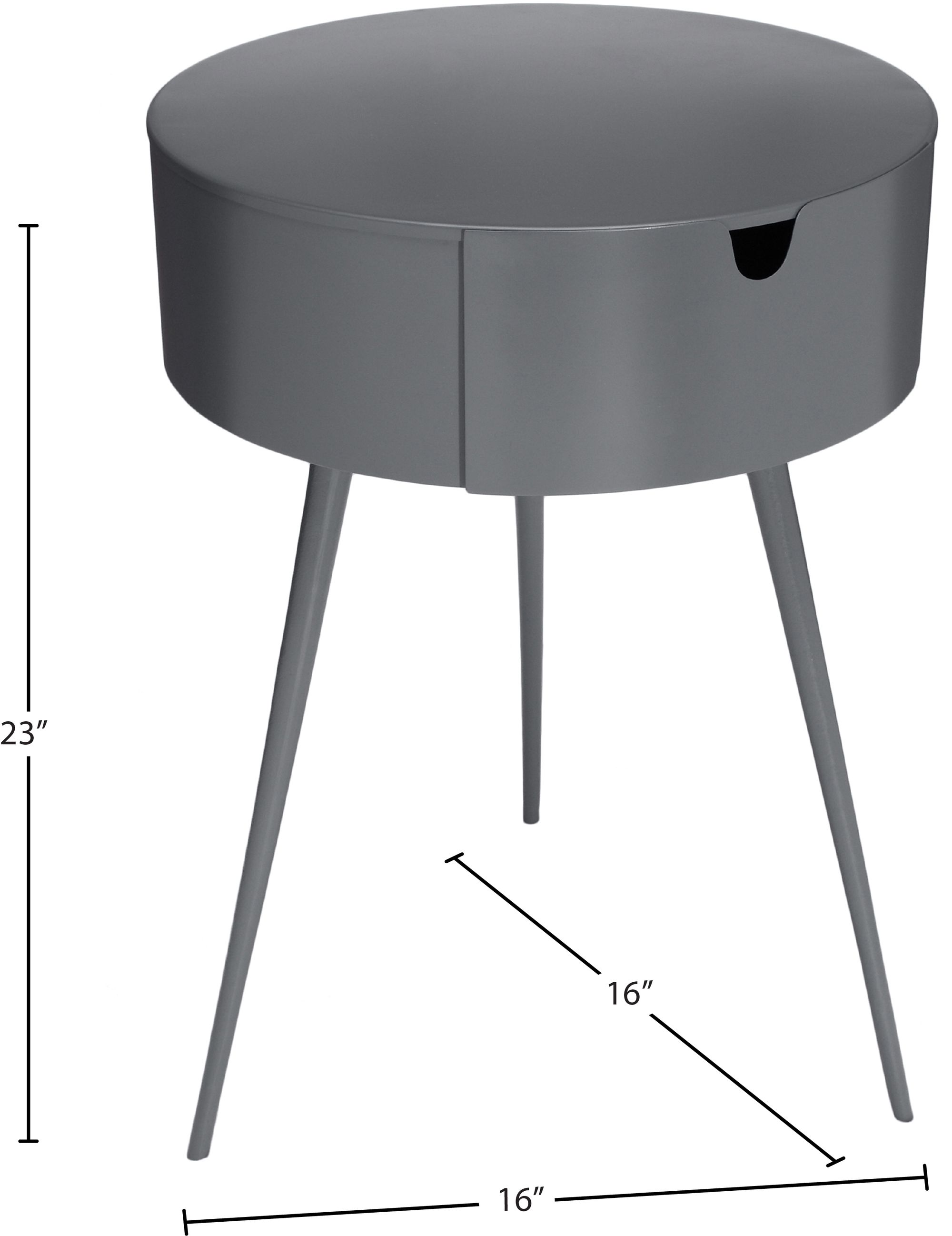Bali 1-Drawer Metal Side Table/Nightstand