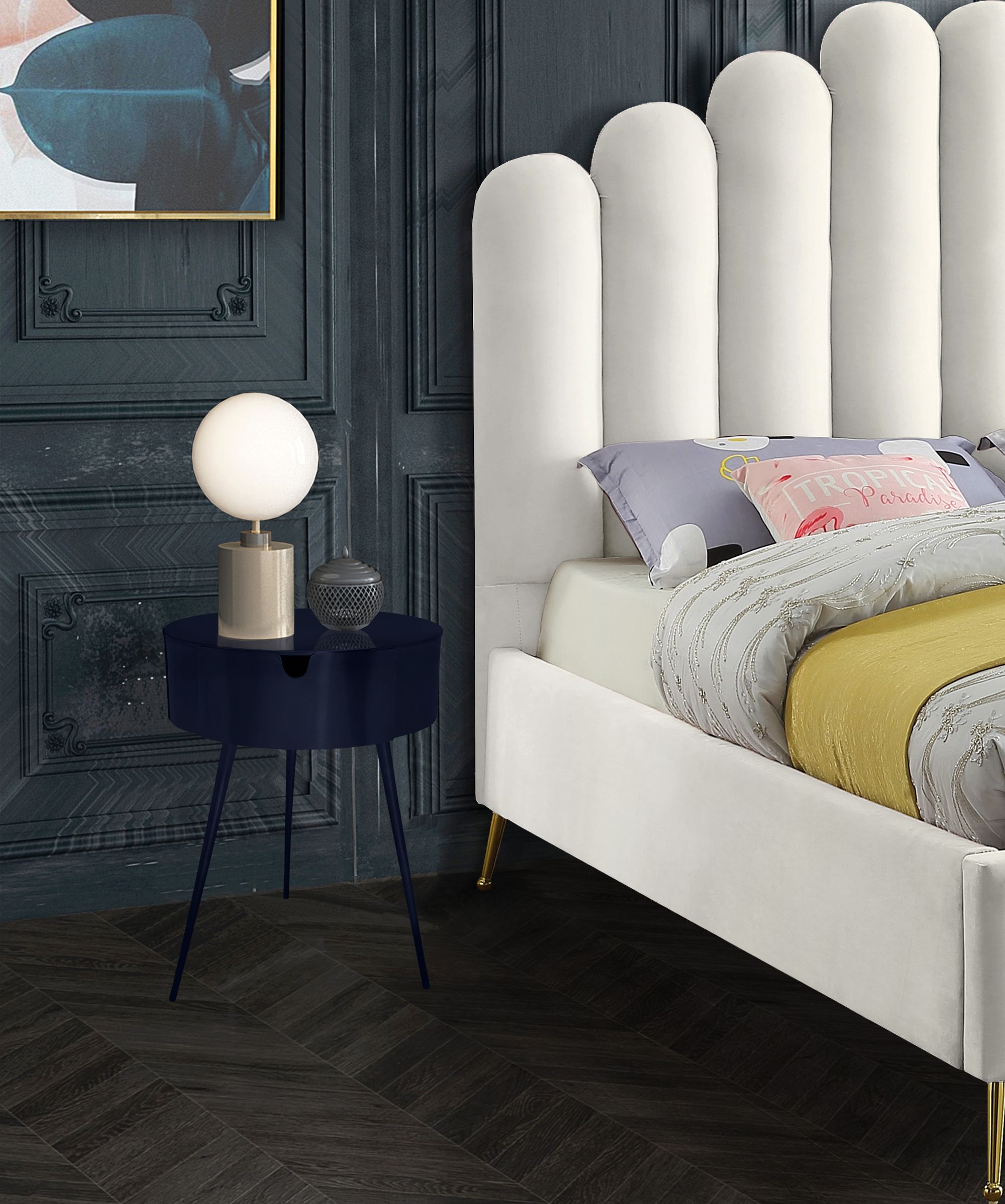 Bali 1-Drawer Metal Side Table/Nightstand