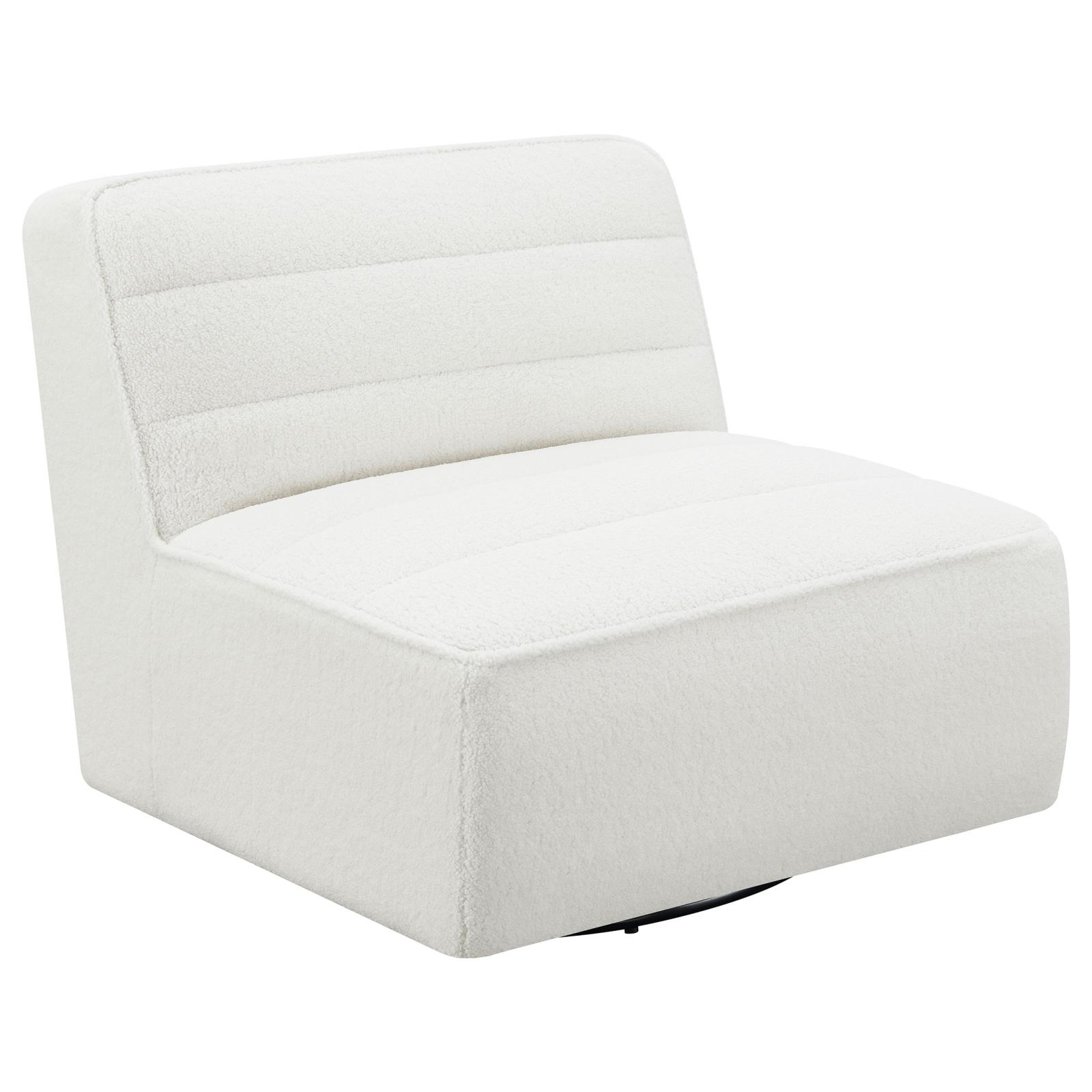 Cobie Fabric Swivel Armless Chair