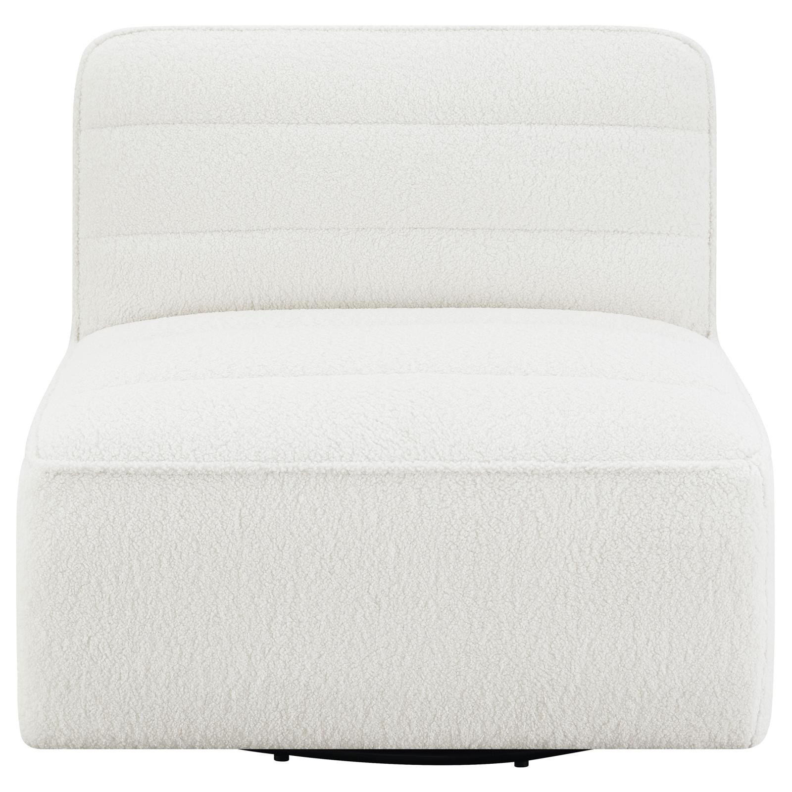 Cobie Fabric Swivel Armless Chair