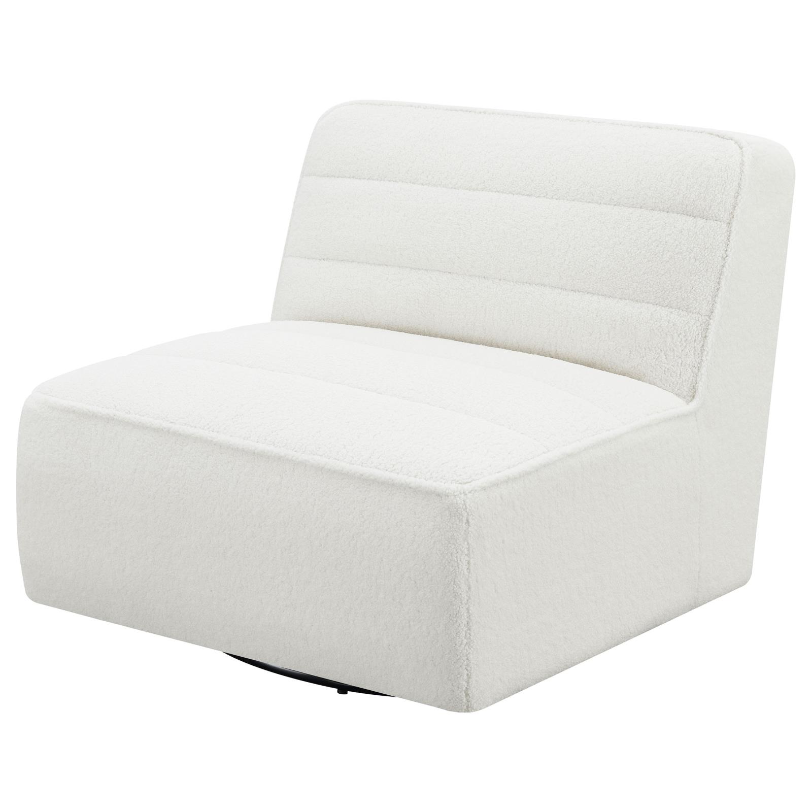 Cobie Fabric Swivel Armless Chair