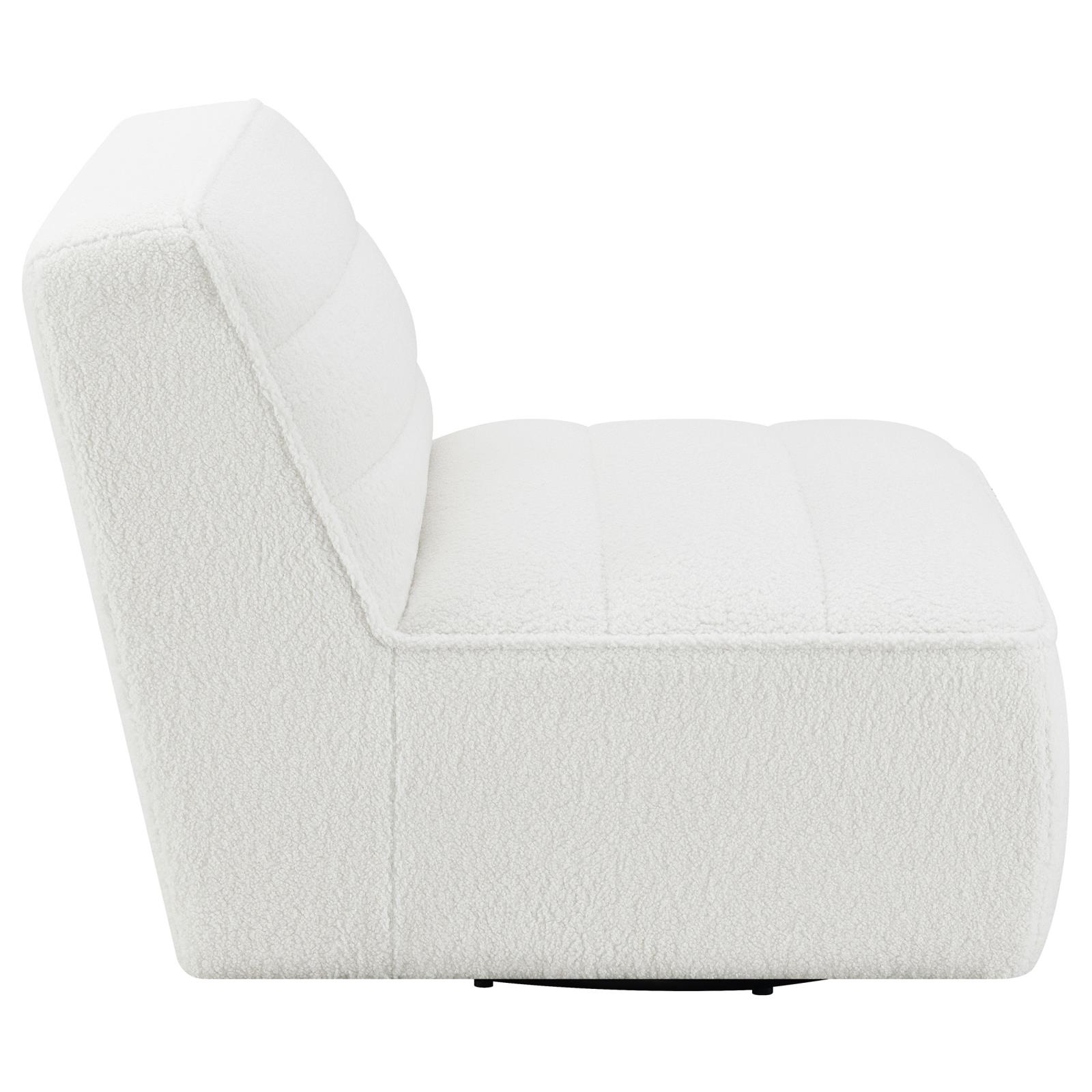 Cobie Fabric Swivel Armless Chair