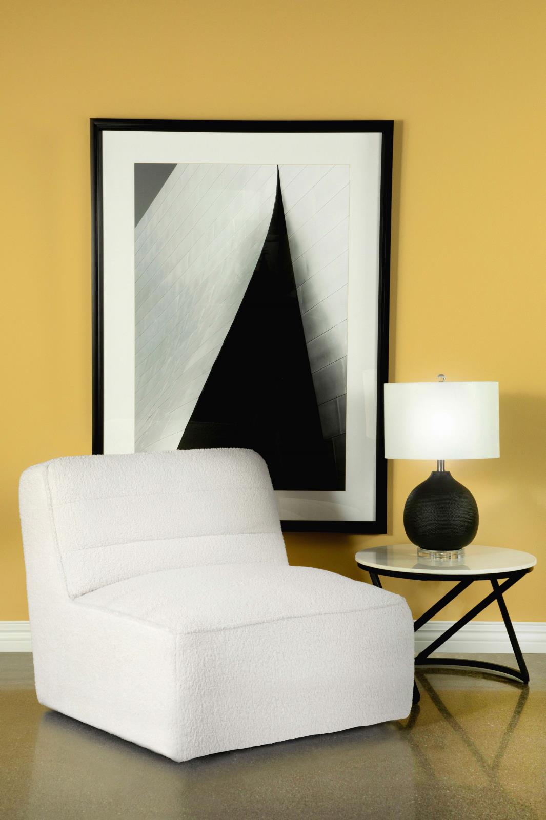 Cobie Fabric Swivel Armless Chair