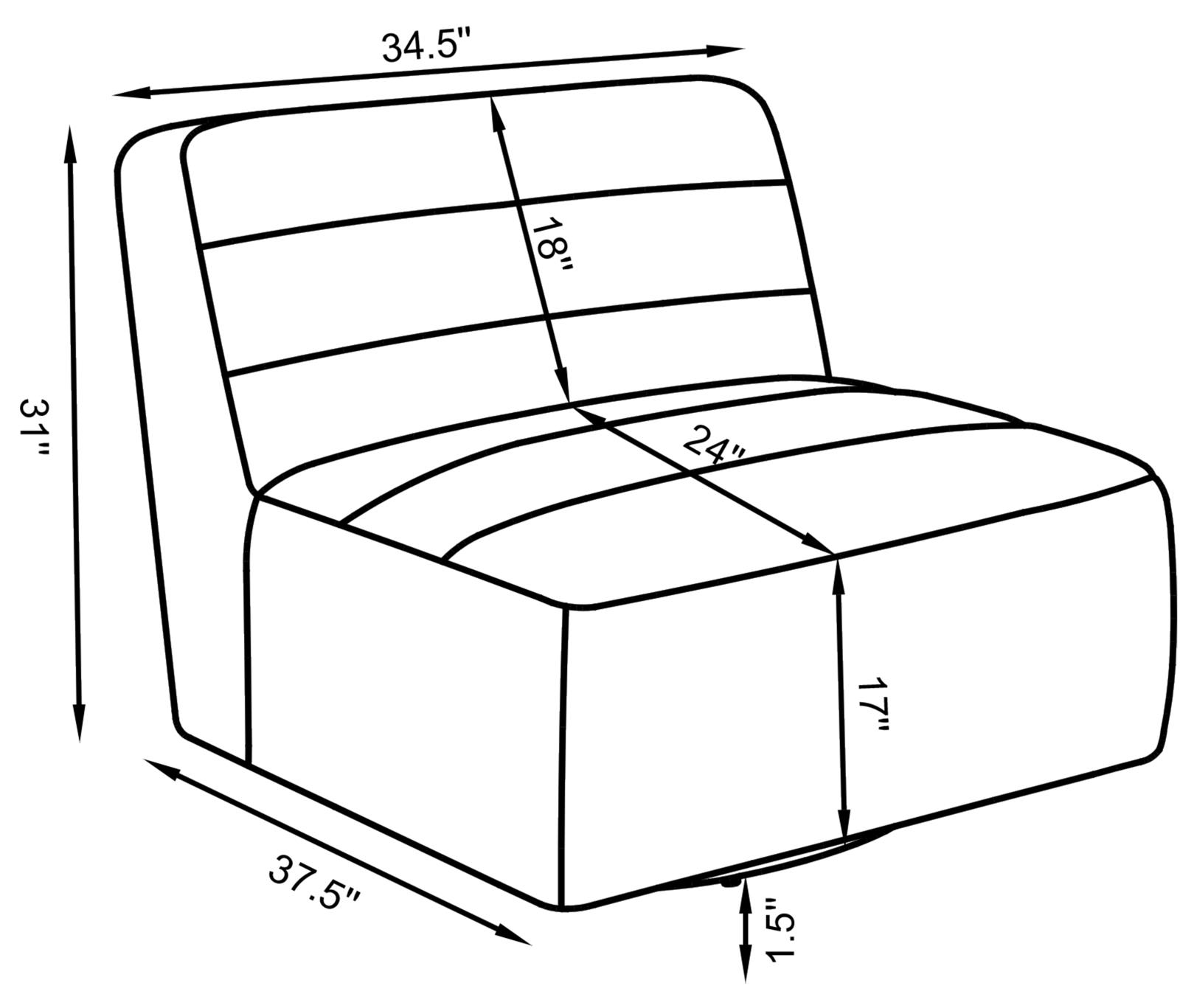 Cobie Fabric Swivel Armless Chair