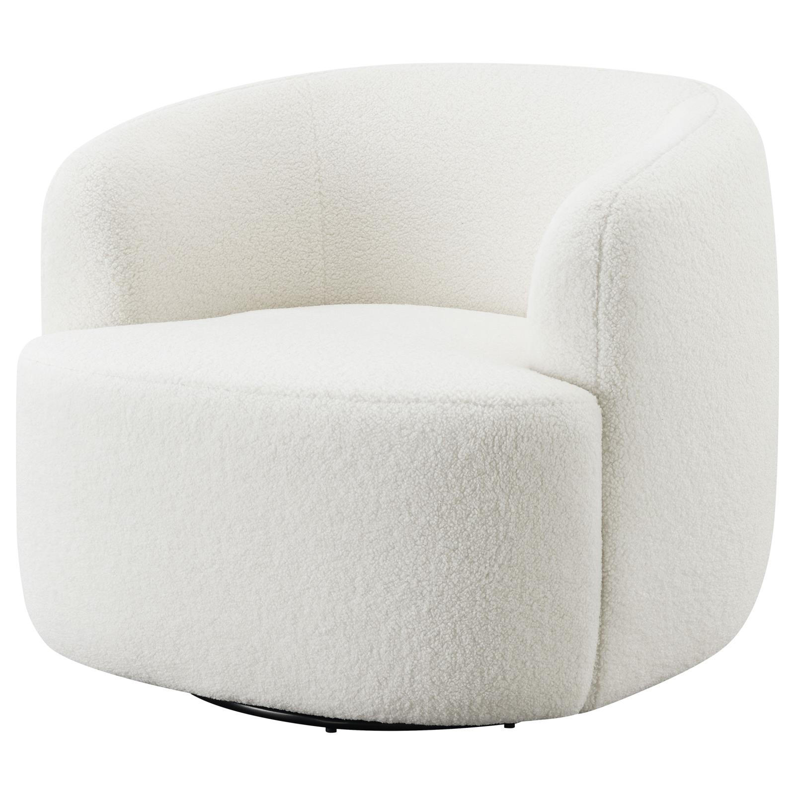 Hudson Faux Fux Swivel Chair