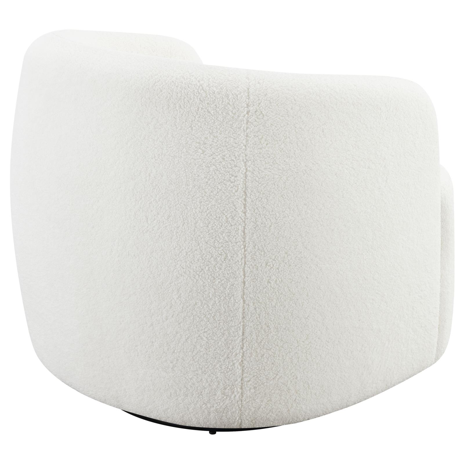 Hudson Faux Fux Swivel Chair