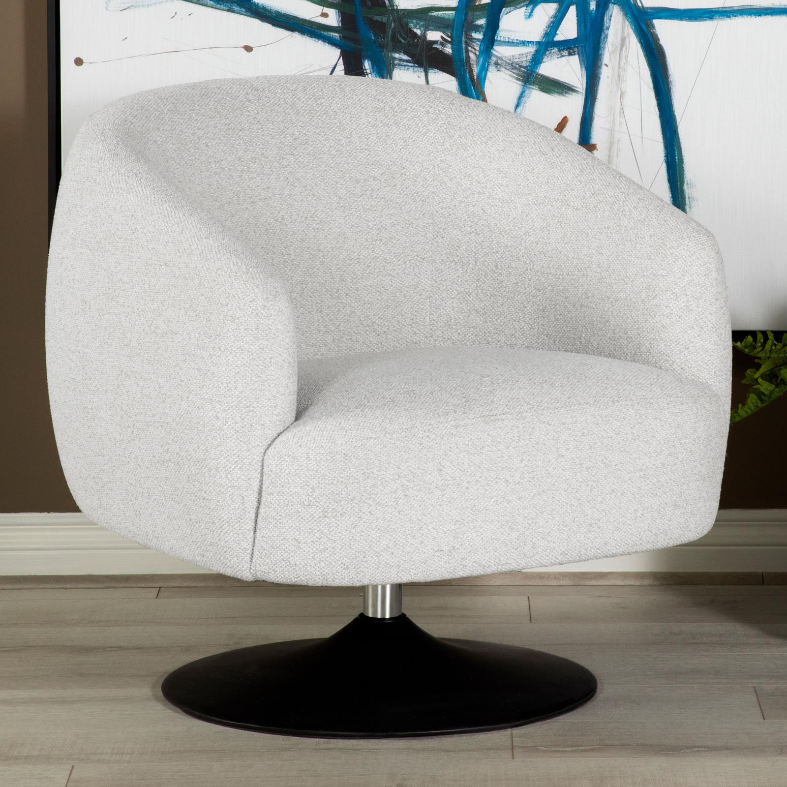 Dave Fabric Swivel Accent Chair