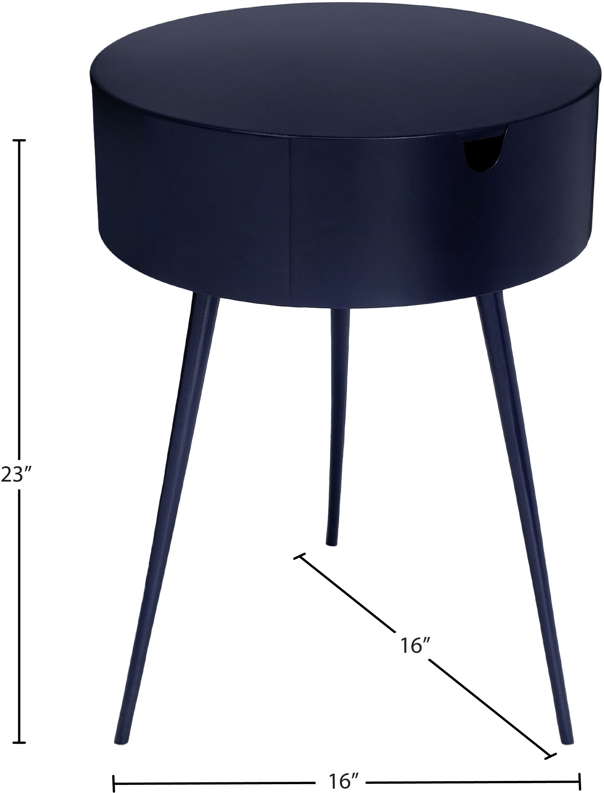 Bali 1-Drawer Metal Side Table/Nightstand
