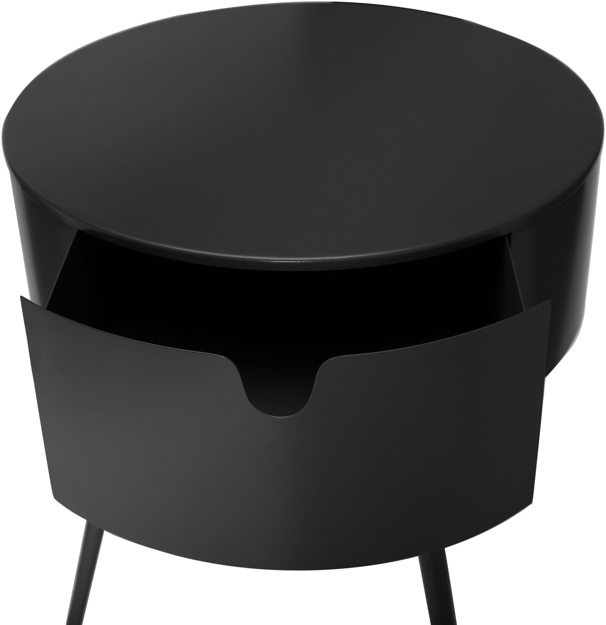 Bali 1-Drawer Metal Side Table/Nightstand