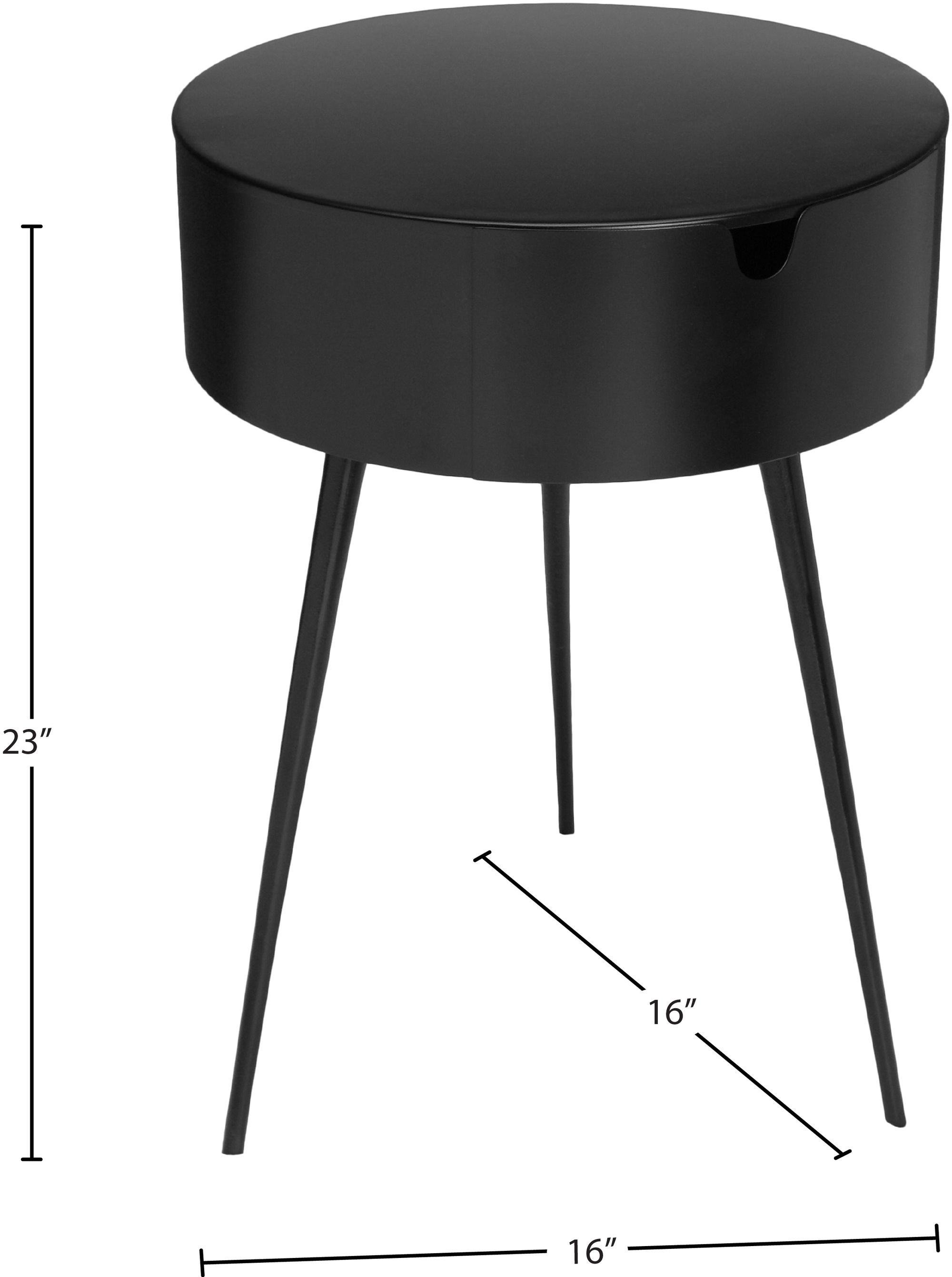 Bali 1-Drawer Metal Side Table/Nightstand