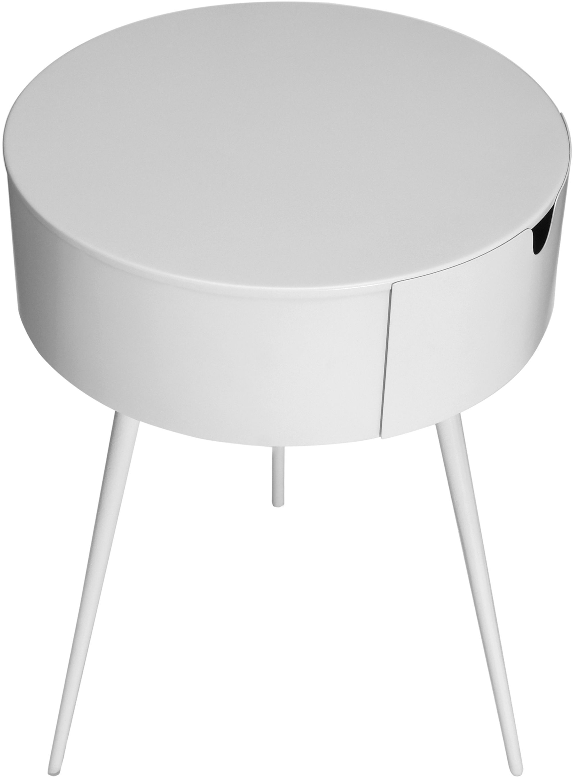Bali 1-Drawer Metal Side Table/Nightstand