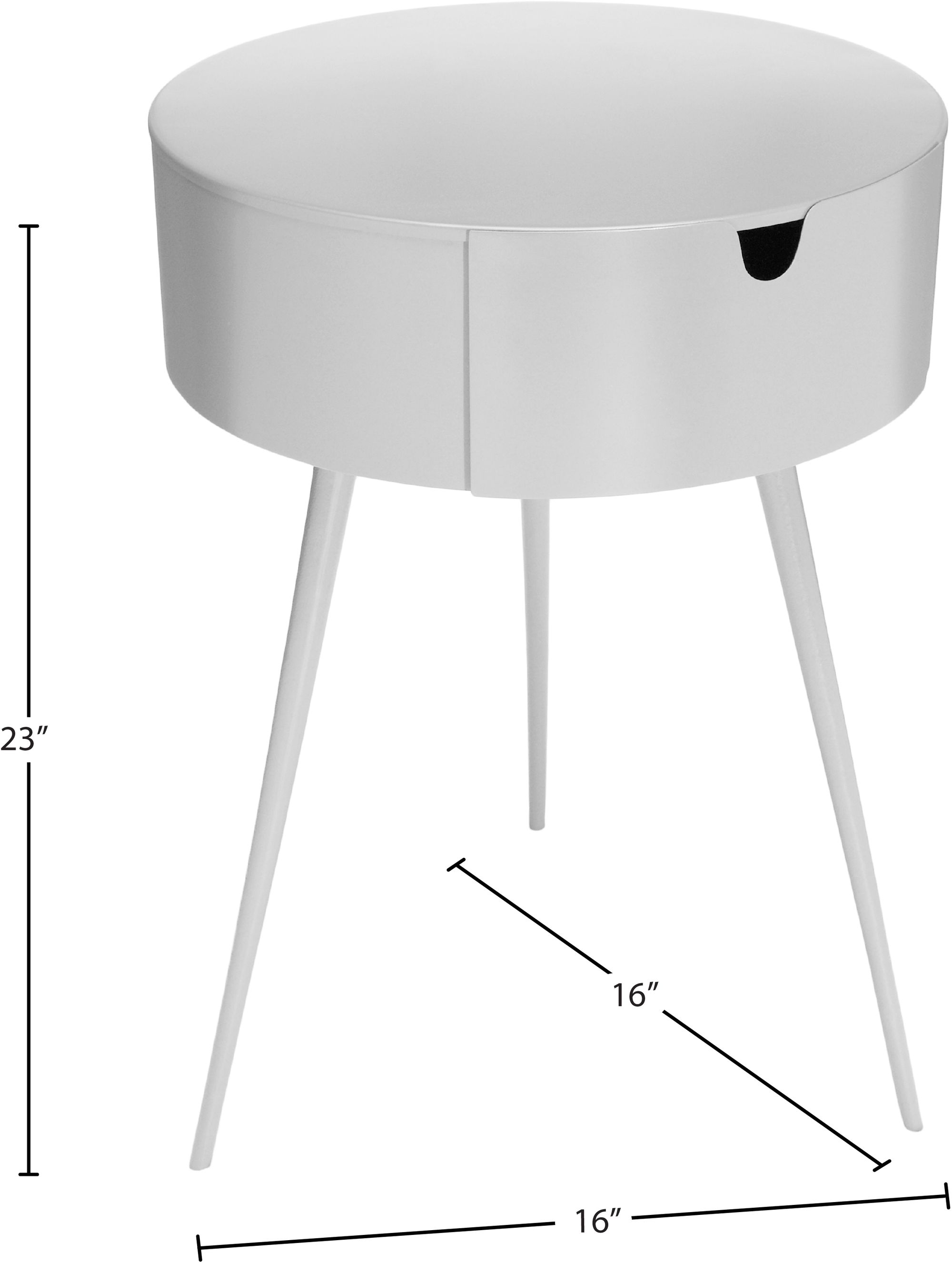 Bali 1-Drawer Metal Side Table/Nightstand