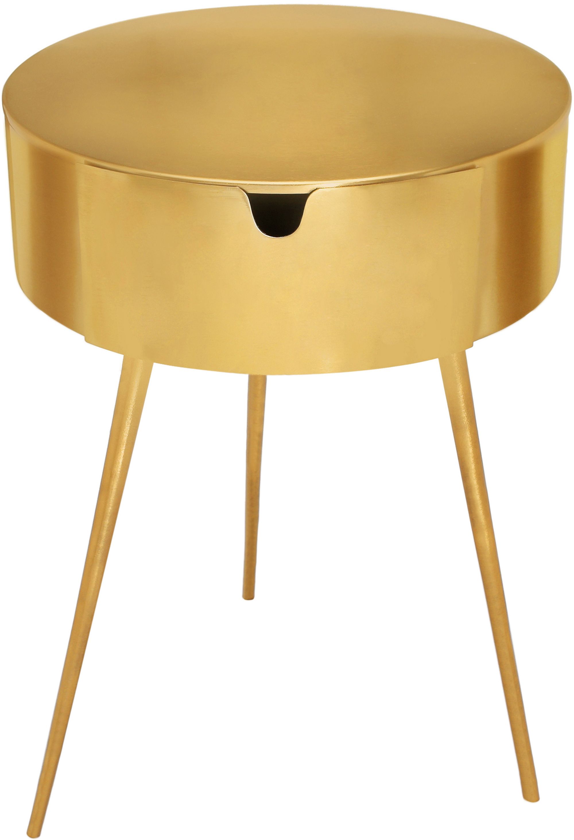Bali 1-Drawer Metal Side Table/Nightstand