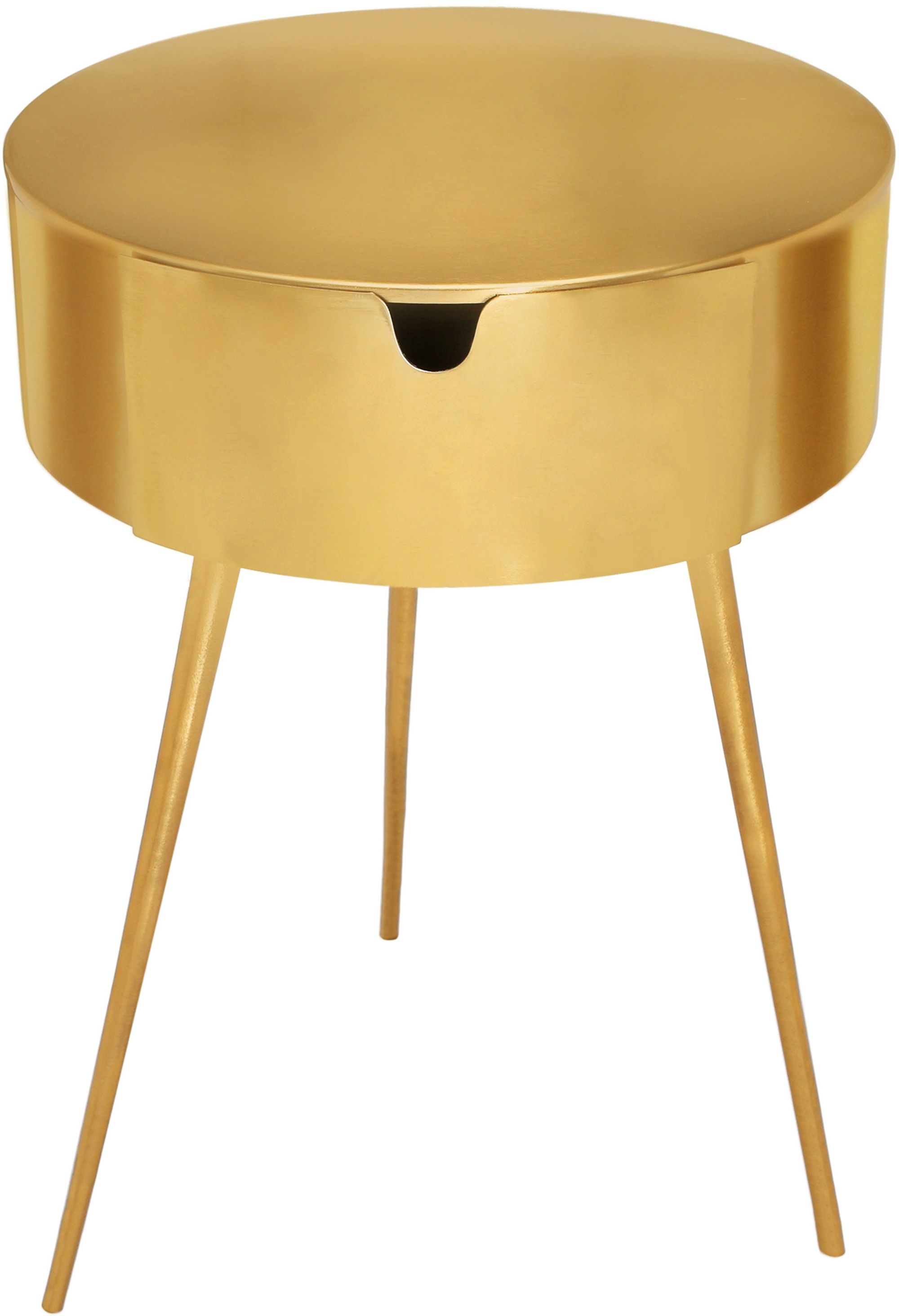 Bali 1-Drawer Metal Side Table/Nightstand