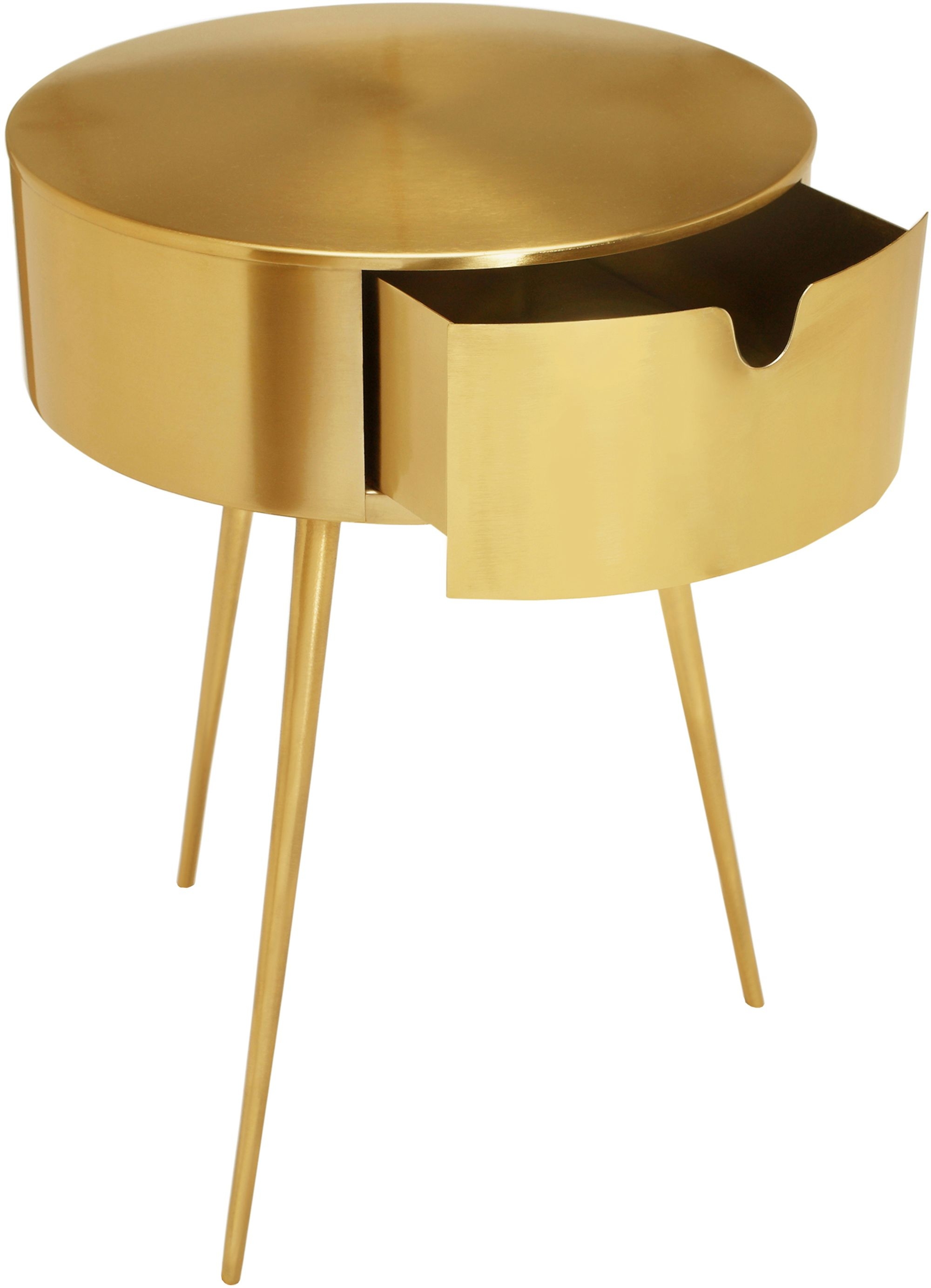 Bali 1-Drawer Metal Side Table/Nightstand