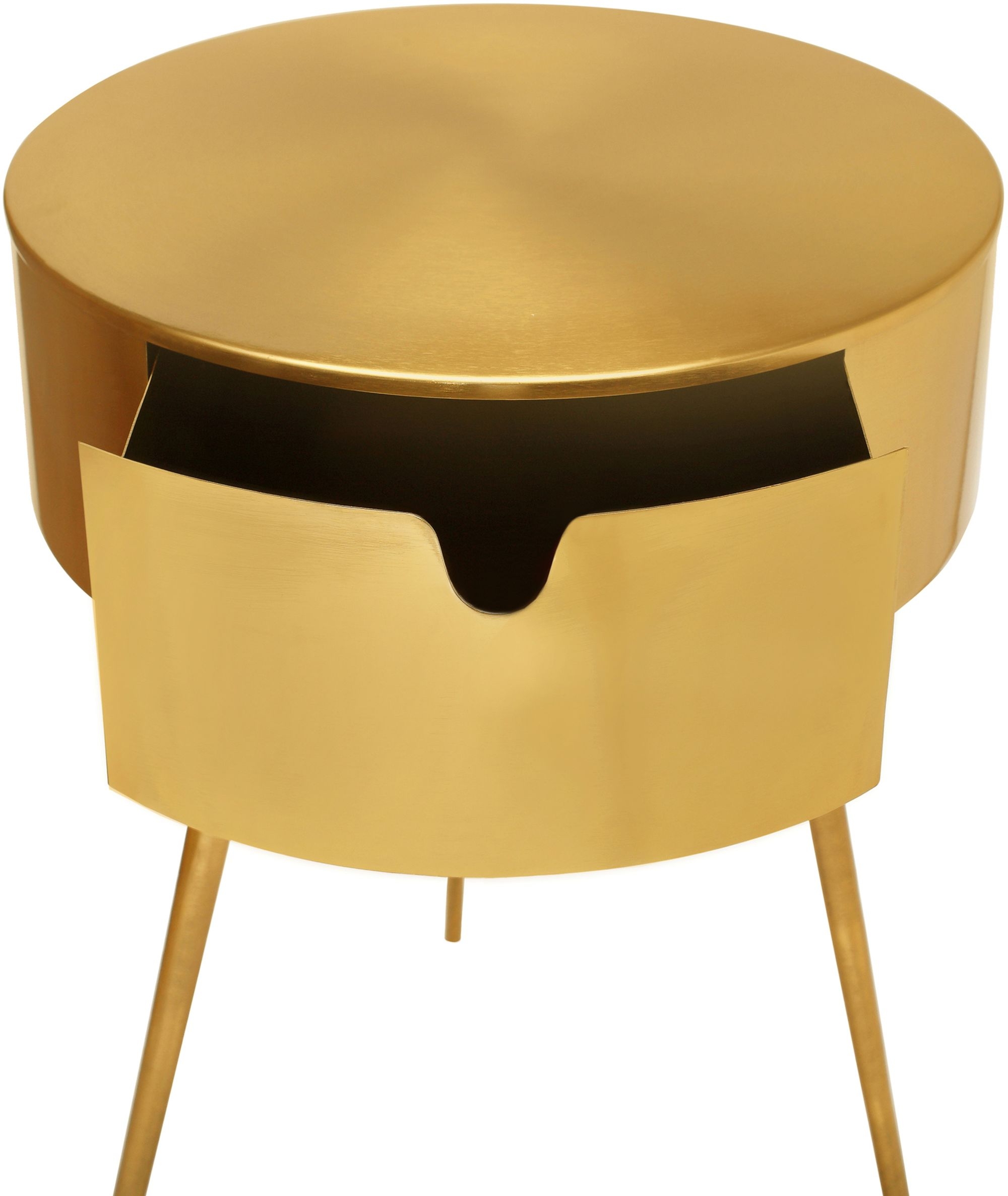 Bali 1-Drawer Metal Side Table/Nightstand