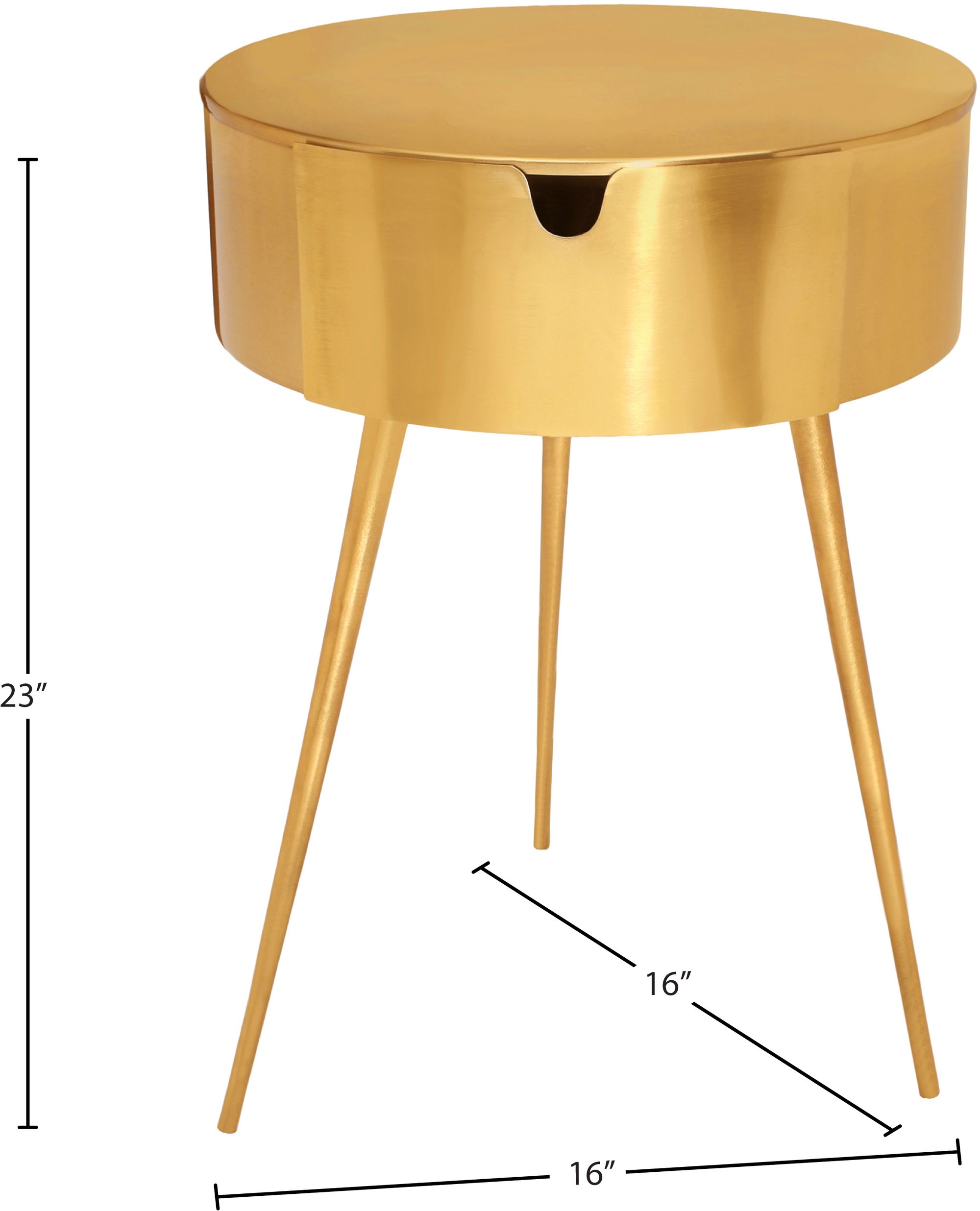 Bali 1-Drawer Metal Side Table/Nightstand