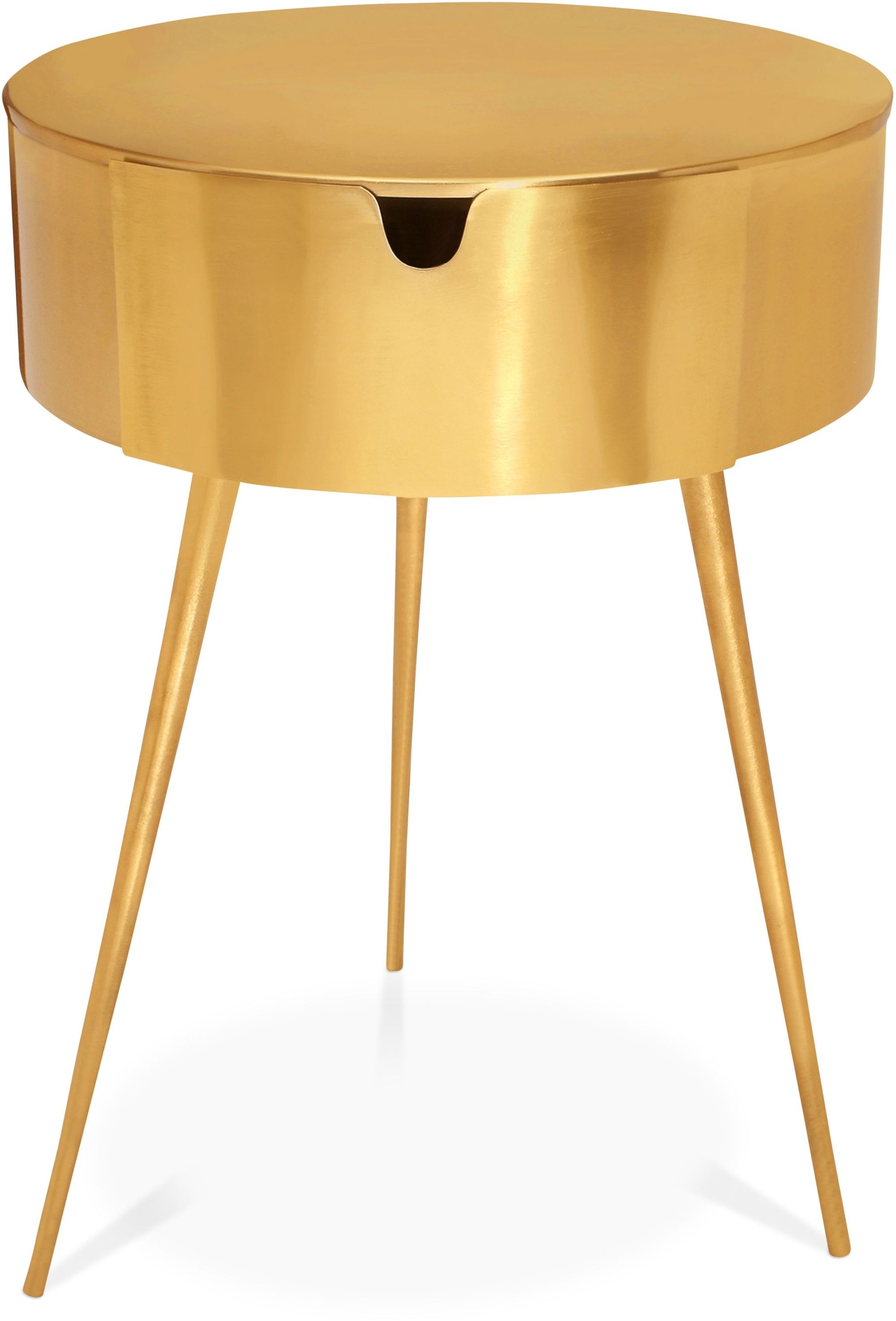 Bali 1-Drawer Metal Side Table/Nightstand