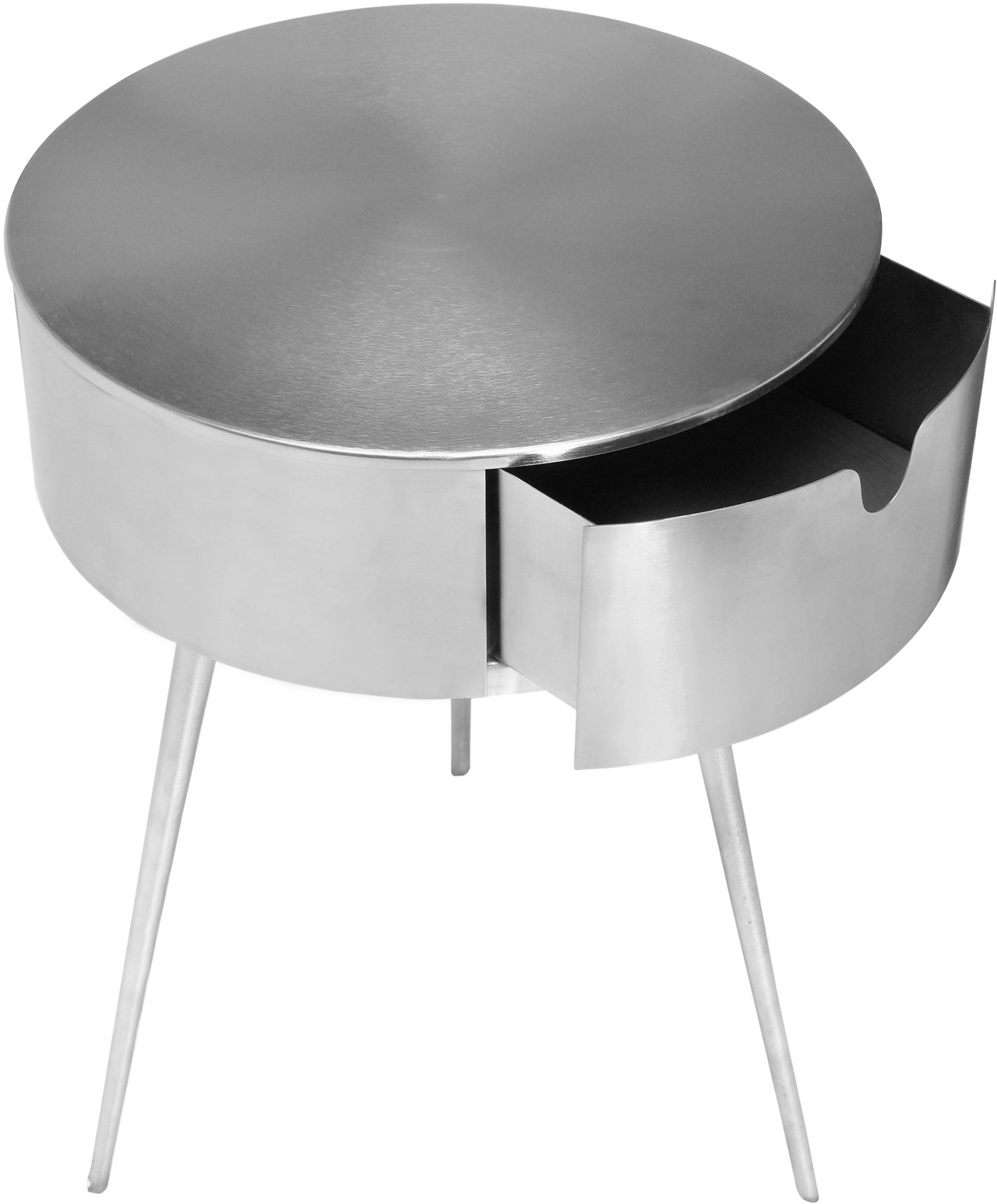Bali 1-Drawer Metal Side Table/Nightstand