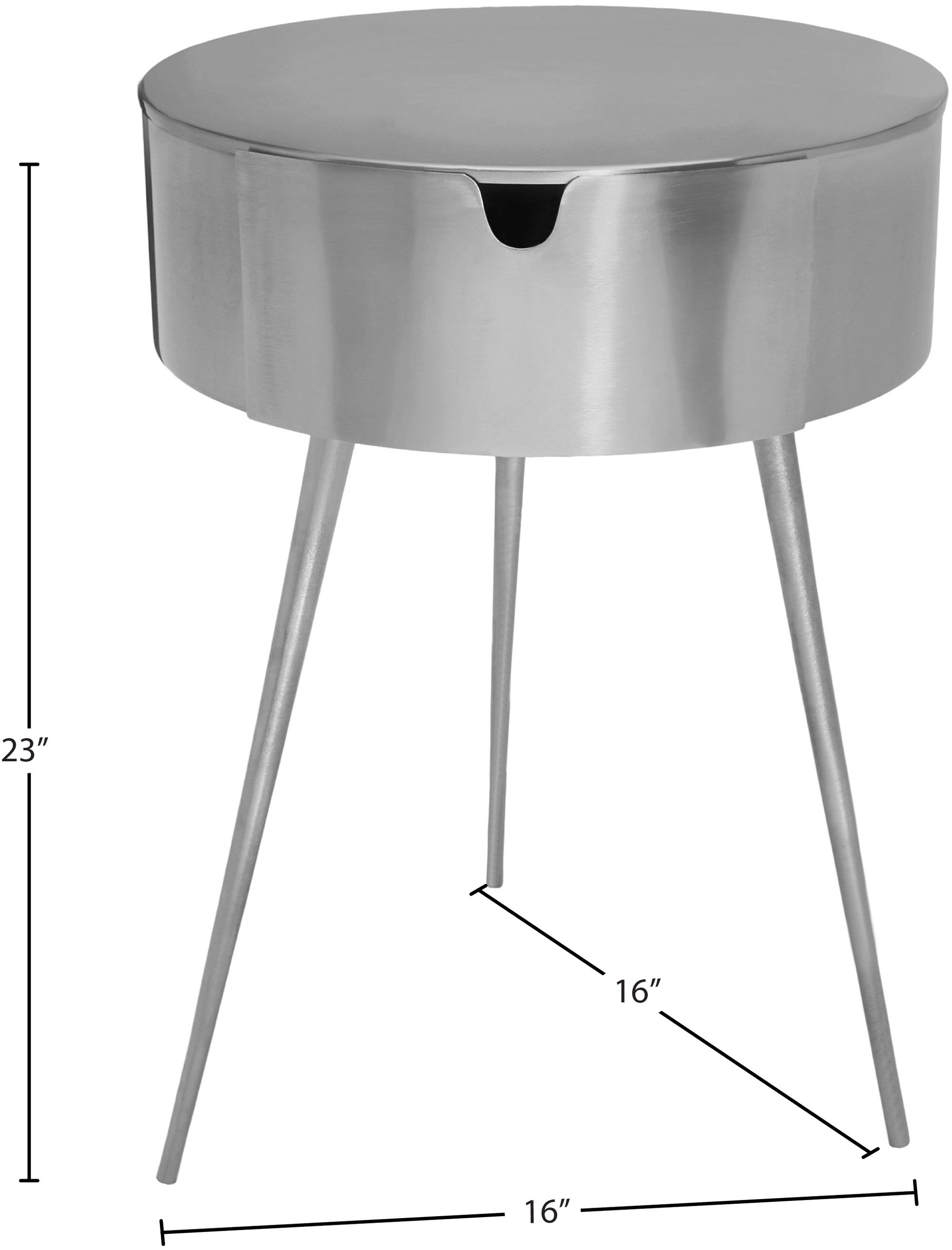 Bali 1-Drawer Metal Side Table/Nightstand
