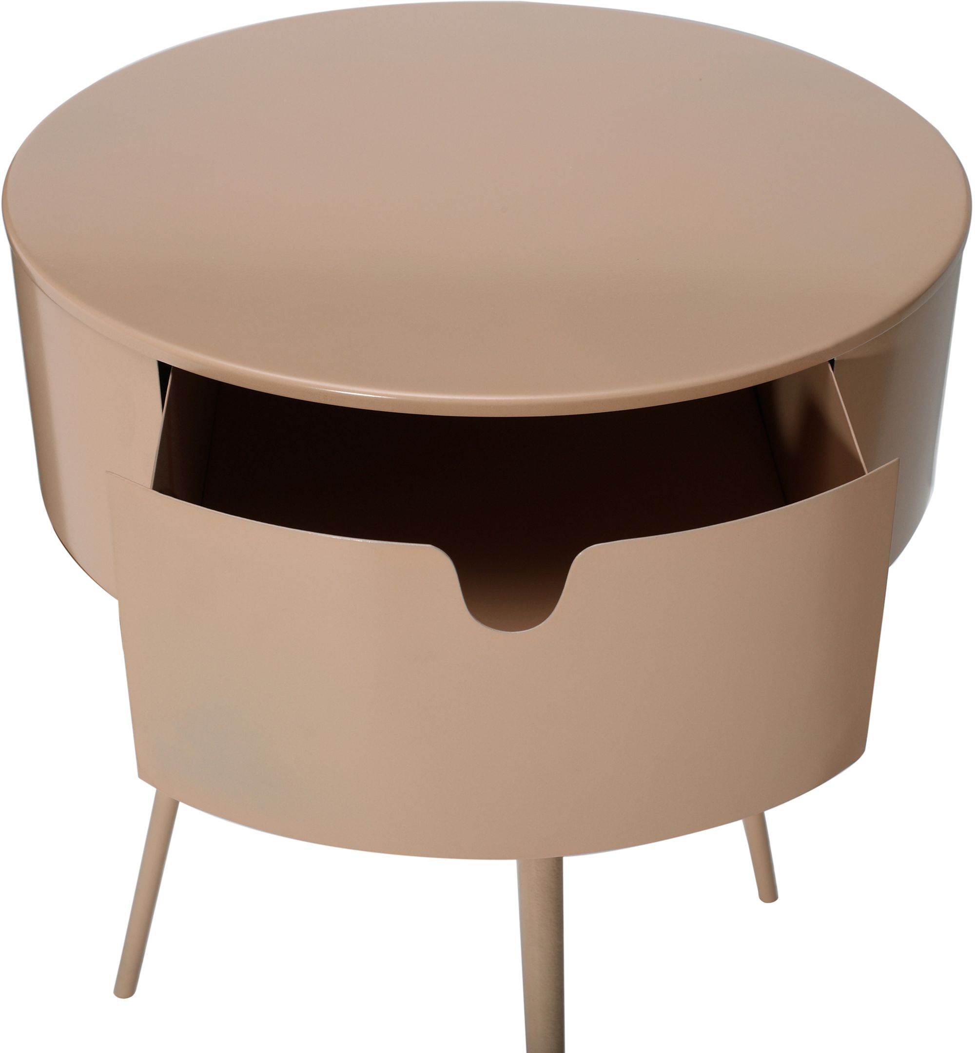 Bali 1-Drawer Metal Side Table/Nightstand