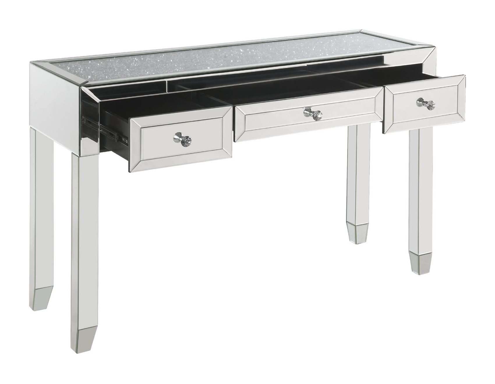 Noralie 90673 Mirrored/Faux Diamonds Writing Desk