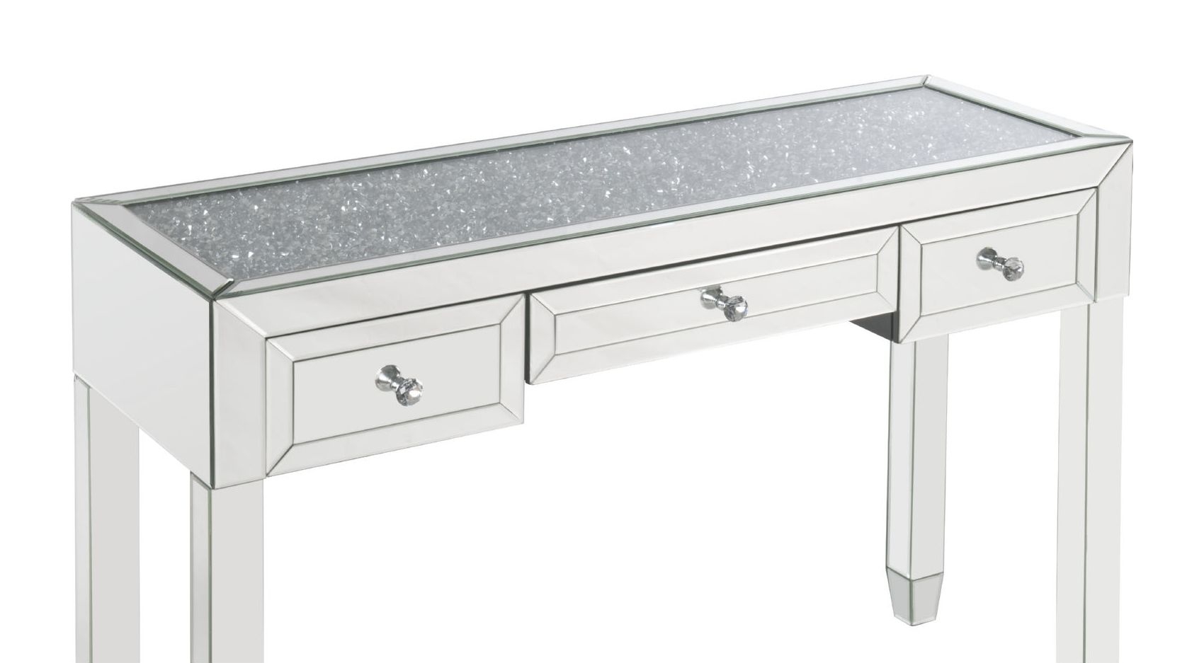 Noralie 90673 Mirrored/Faux Diamonds Writing Desk
